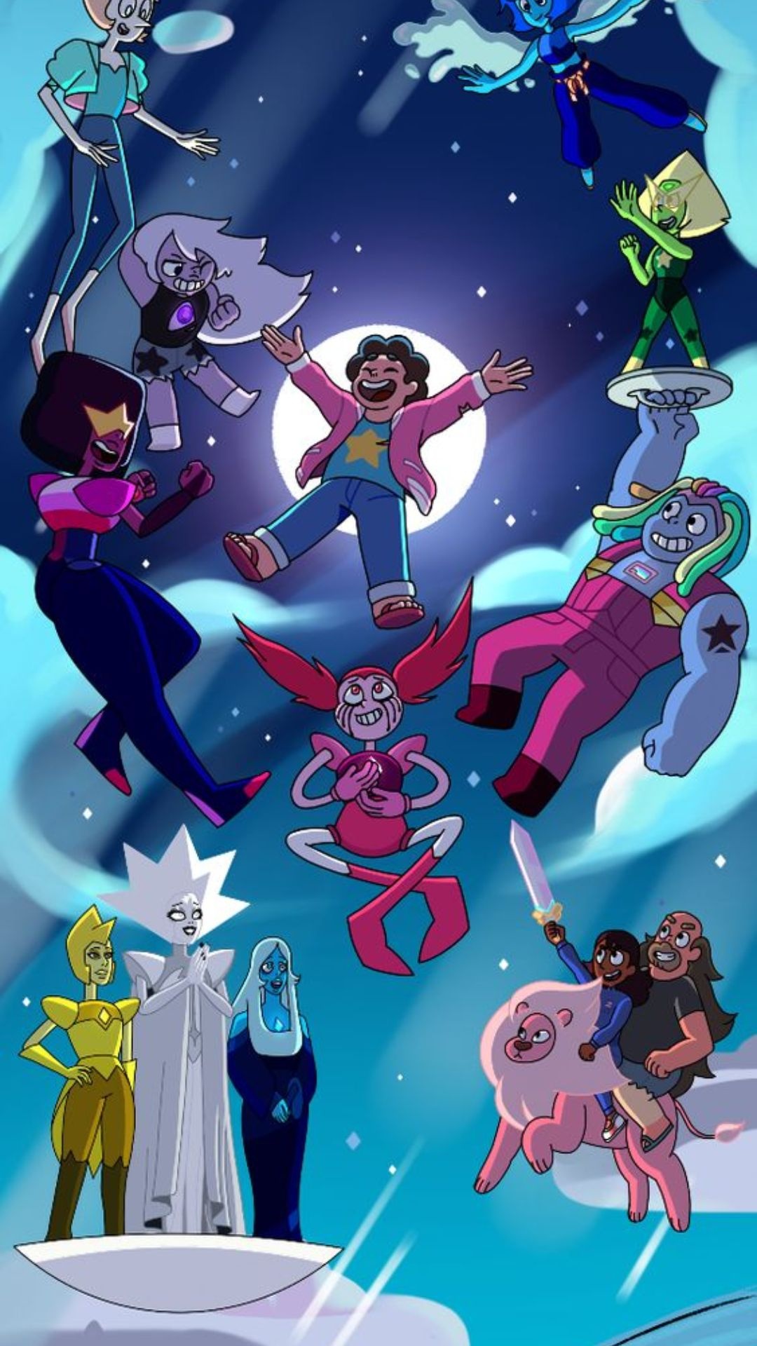 Steven Universe, High-quality wallpapers, Crystal Gems, Awesome visuals, 1080x1920 Full HD Handy