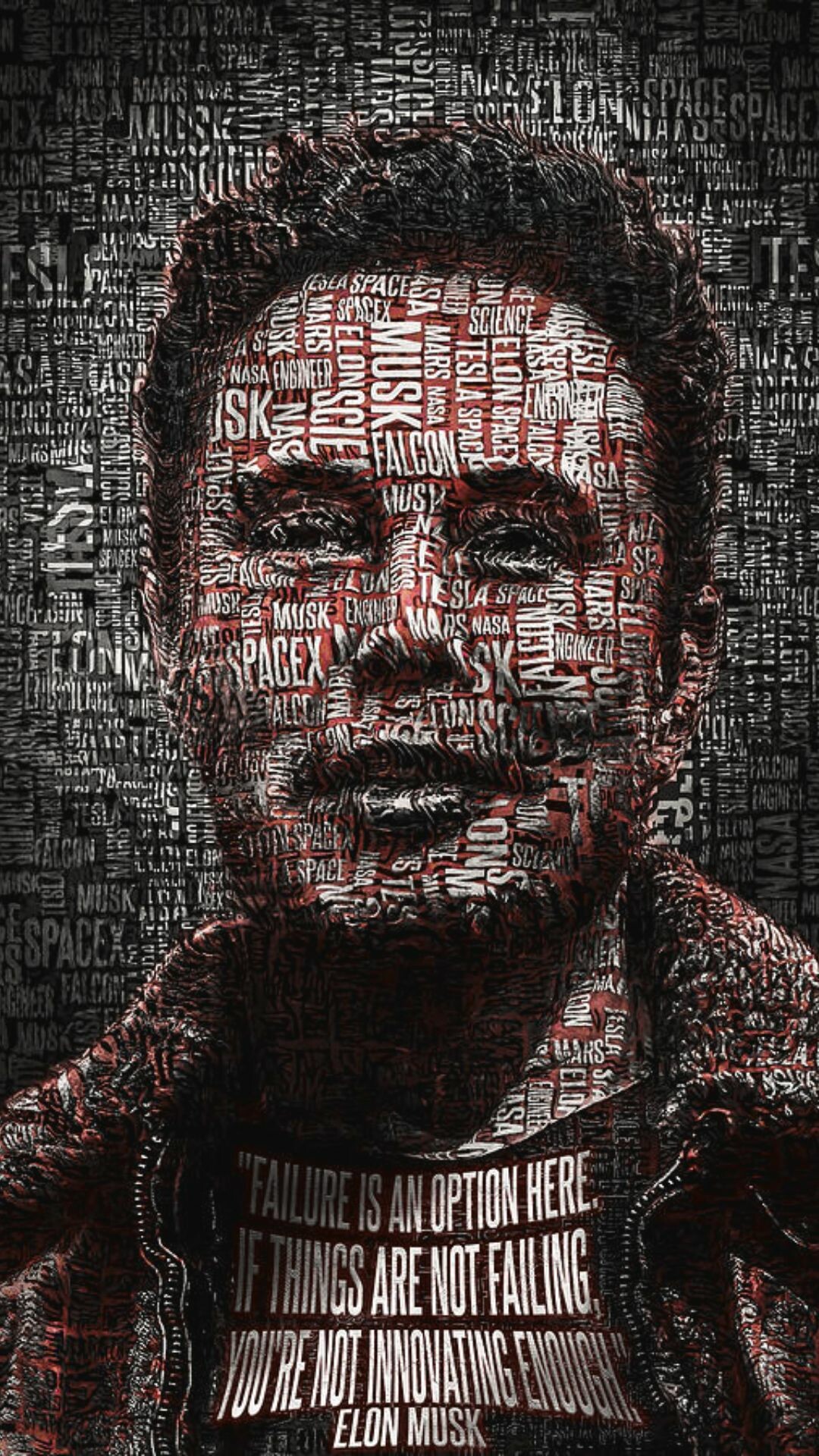 Elon Musk: CEO and Chief Designer, Space Exploration Technologies Corporation, Artwork. 1080x1920 Full HD Wallpaper.