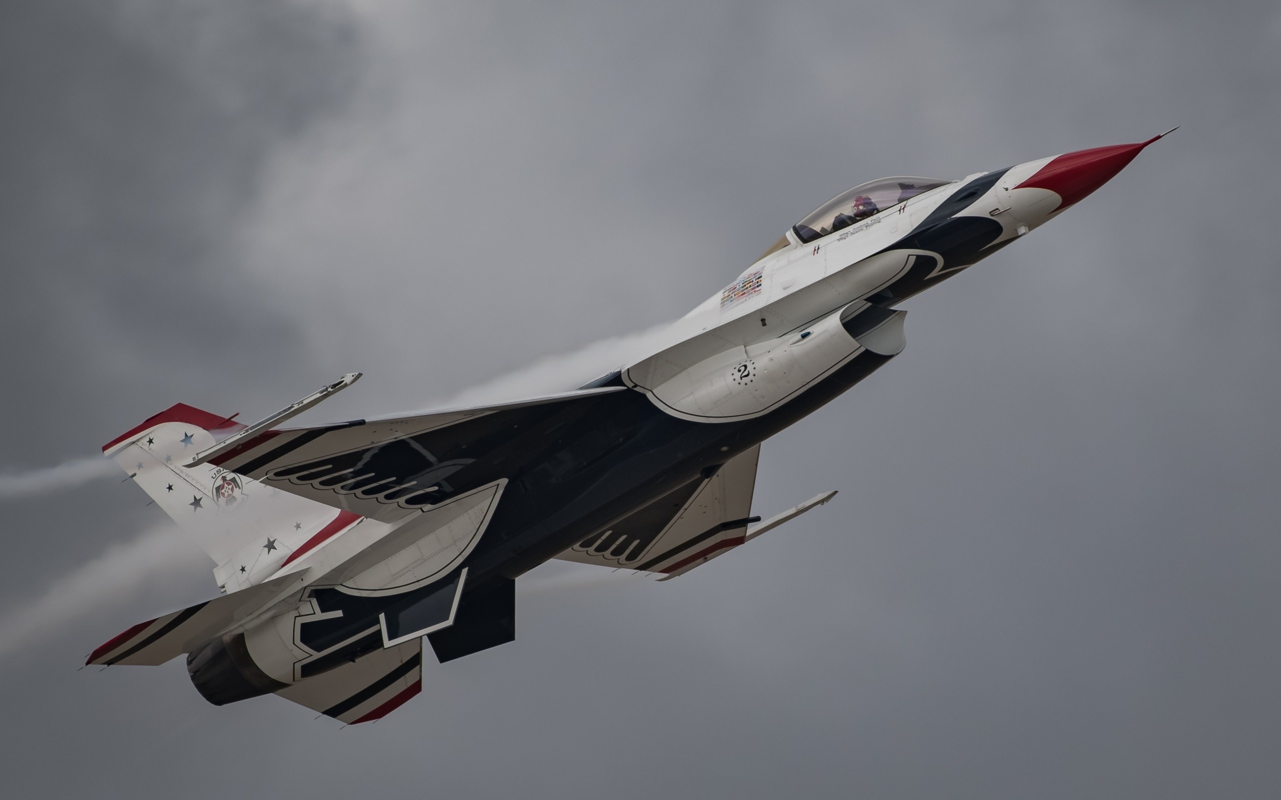 Fighting Falcon, General Dynamics, F-16, Military aircraft, 2560x1600 HD Desktop