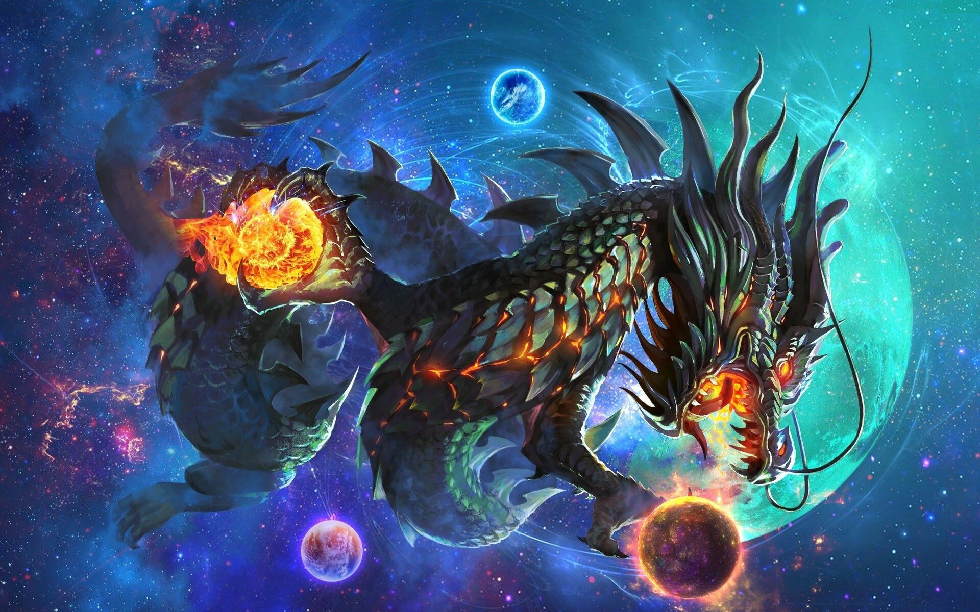 Dragon: Reptilian creature, Fire-breathing monster. 1920x1200 HD Background.