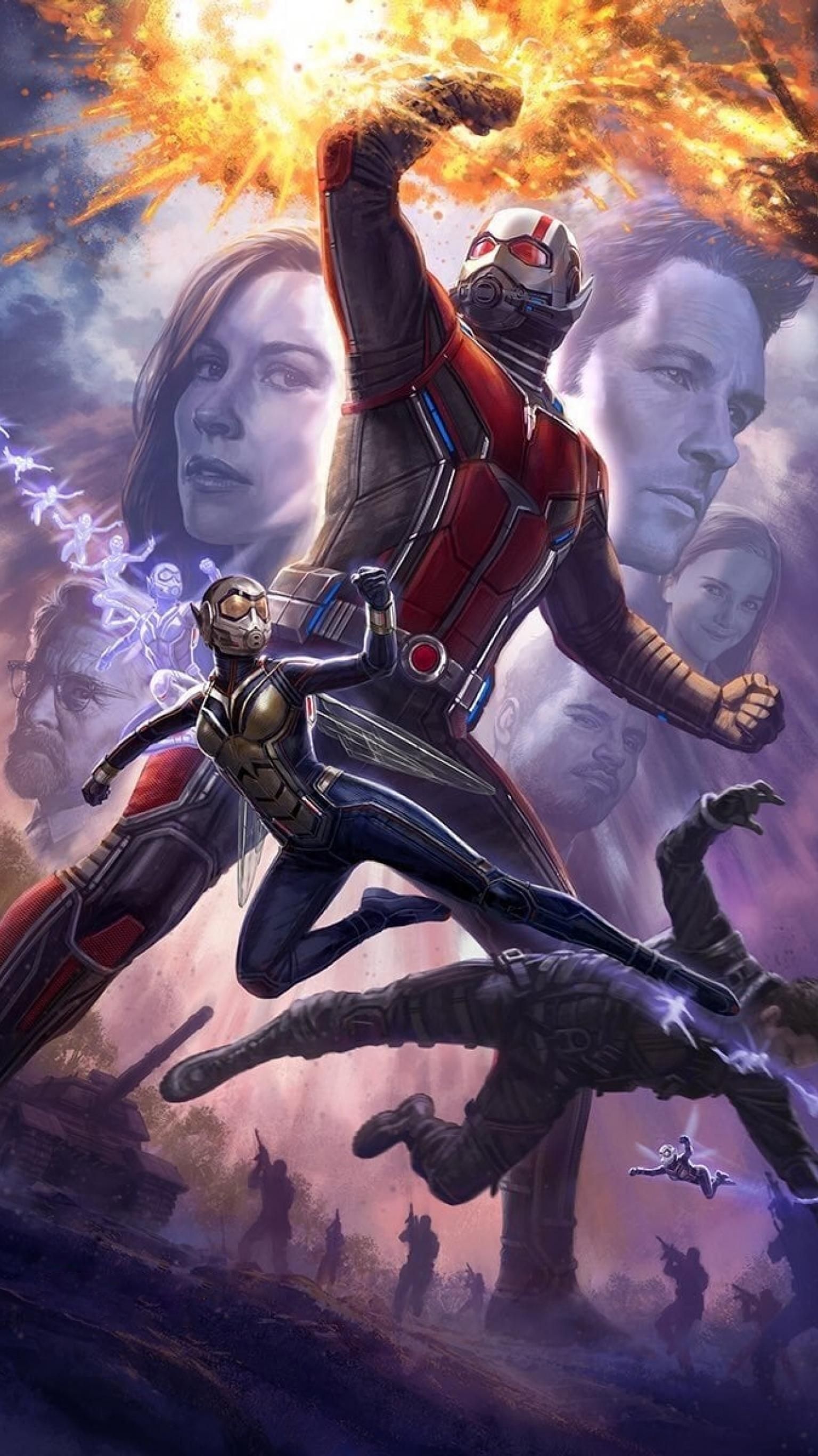 Evangeline Lilly, Wasp character, Ant-Man and The Wasp movie, Marvel cinematic universe, 1540x2740 HD Phone