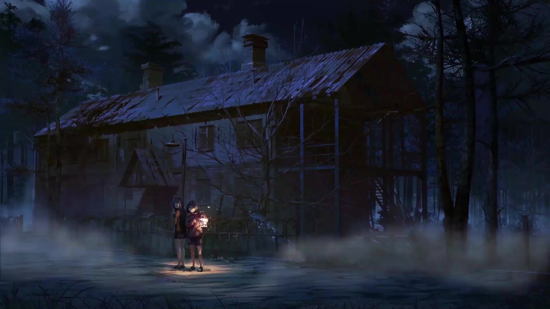 Animation, Haunted house, Ghostly elements, Eerie presence, 1920x1080 Full HD Desktop