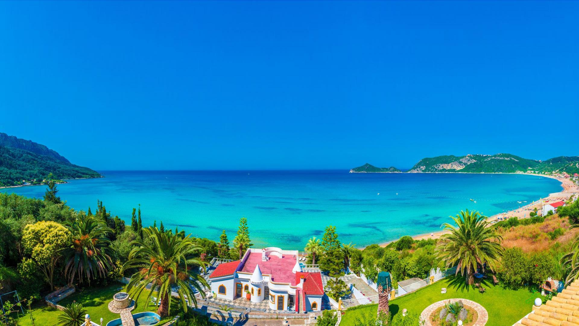 Corfu holiday resort, Greek islands, Hotels, Flights, 1920x1080 Full HD Desktop