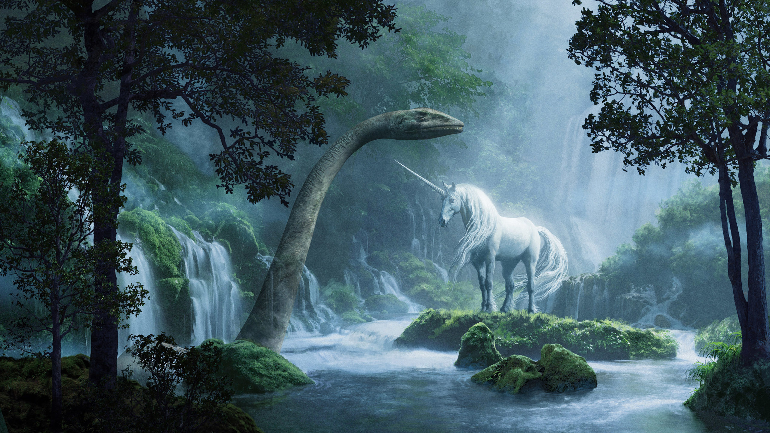 Einhörner und Loch Ness Monster in North Carolina gesichtet, 2560x1440 HD Desktop