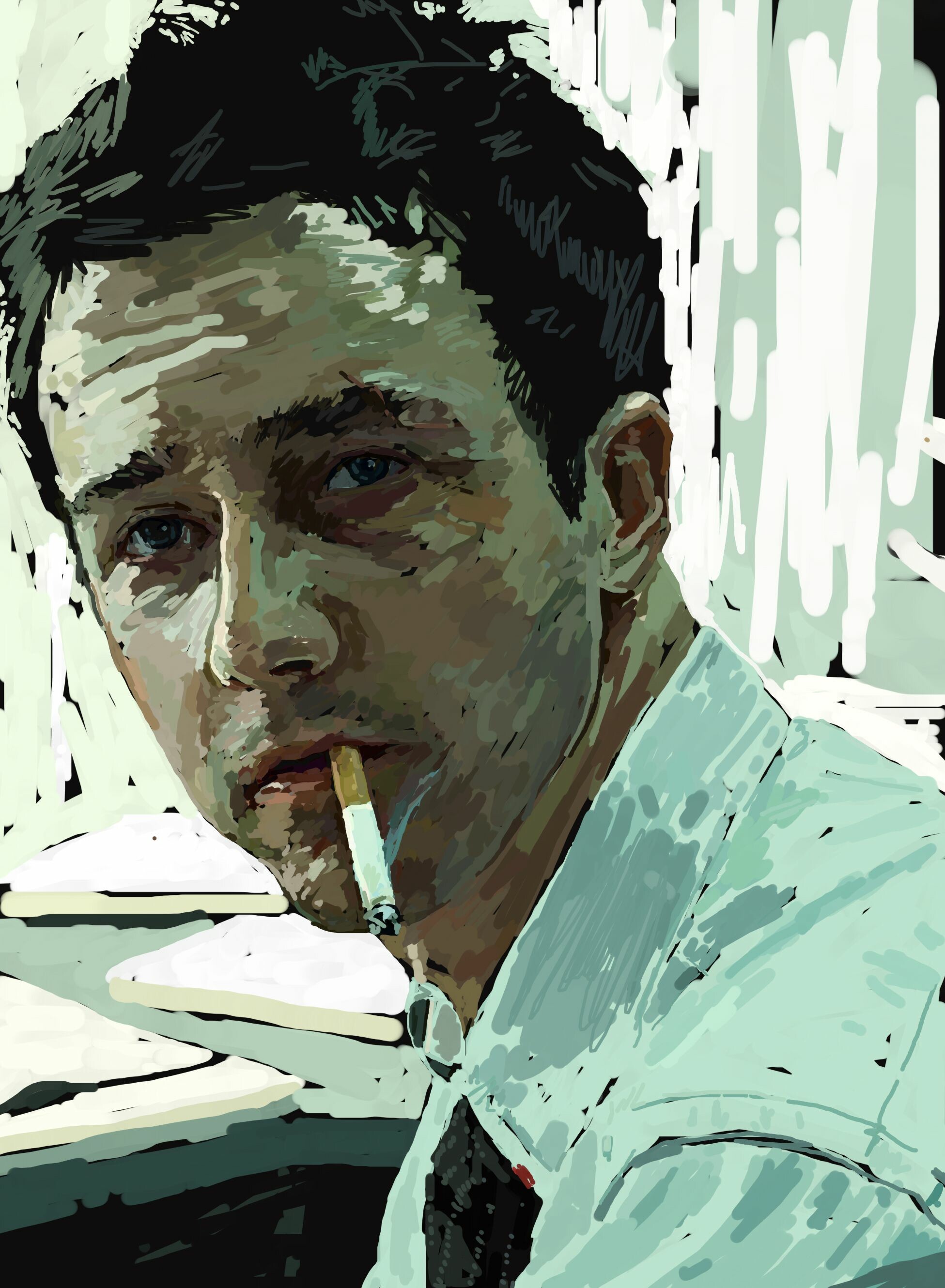 Fight Club: Edward Norton as the Narrator, Adopts a number of aliases while attending support groups. 1960x2660 HD Background.