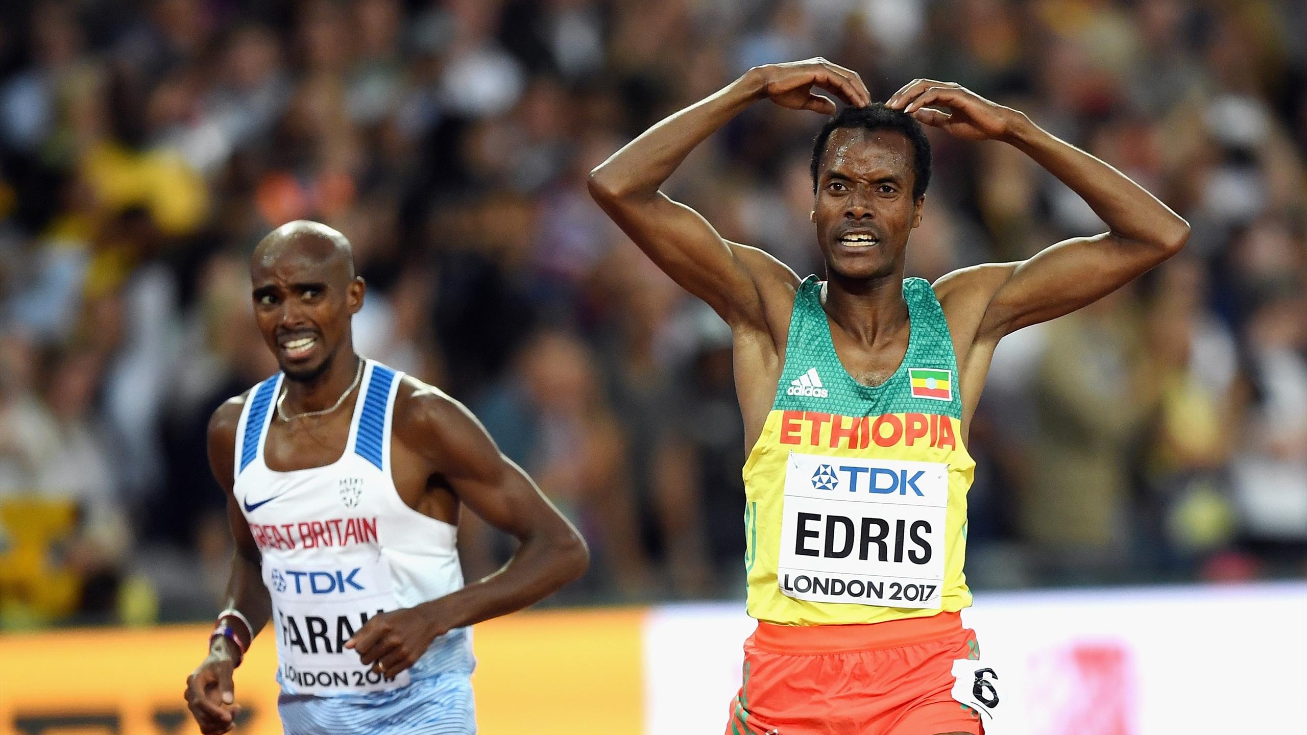 Muktar Edris, World Athletics Championships 2017, Mo Farah's rival, 5000m gold, 2560x1440 HD Desktop