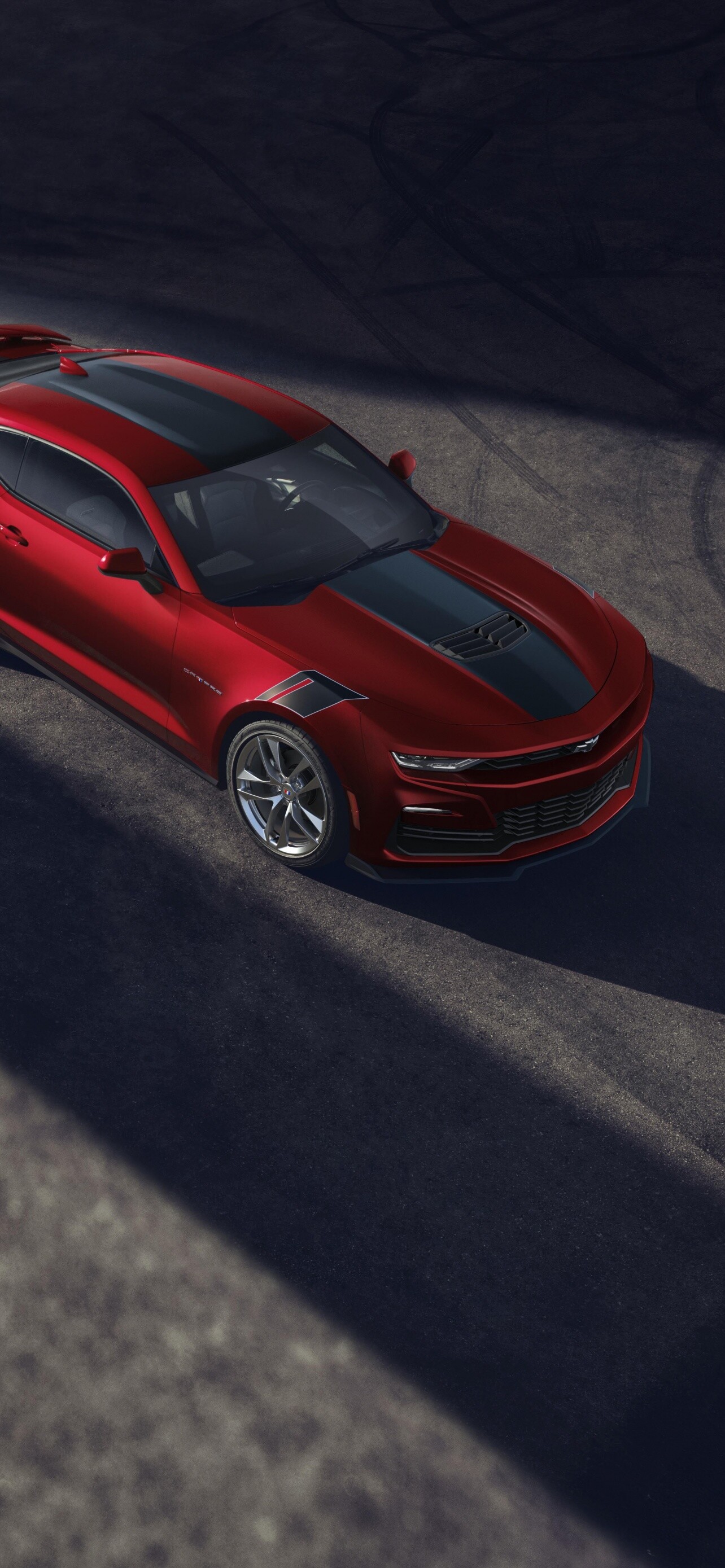 Chevrolet: Camaro, Wild Cherry Design Package, 2021. 1290x2780 HD Wallpaper.