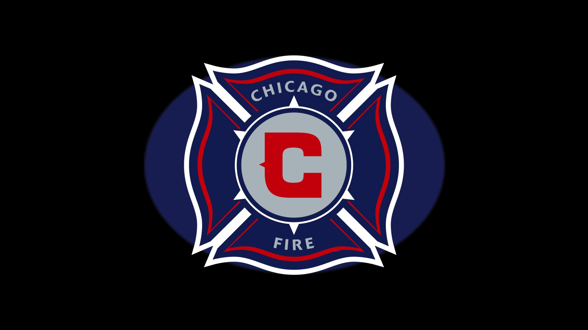 Chicago Fire logo, Soccer club pride, Team attire, Black wallpaper, 1920x1080 Full HD Desktop
