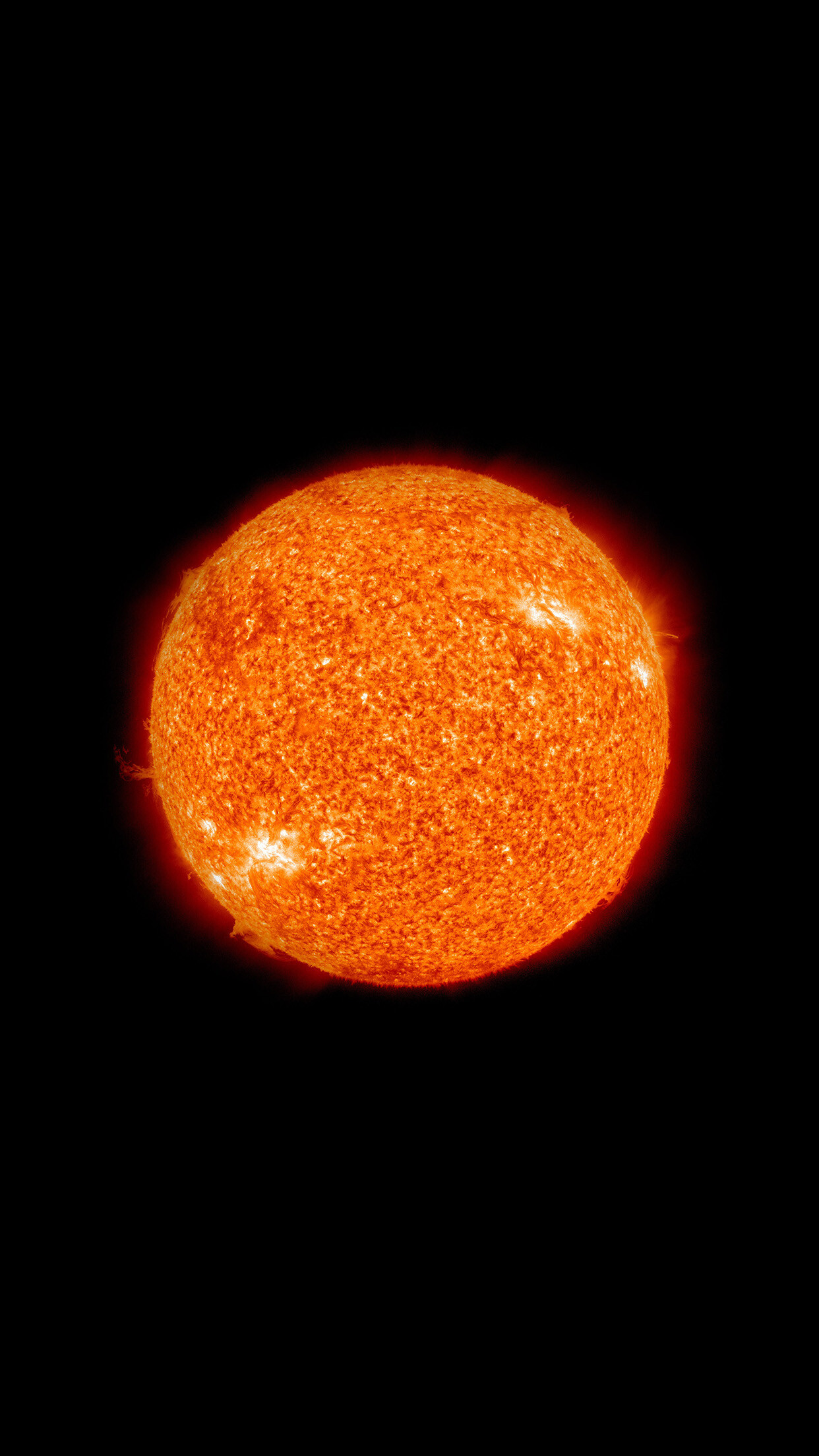 Rote Sonne, Minimalistische Kunst, Dunkle Farbtne, Astronomische Schnheit, 1250x2210 HD Handy