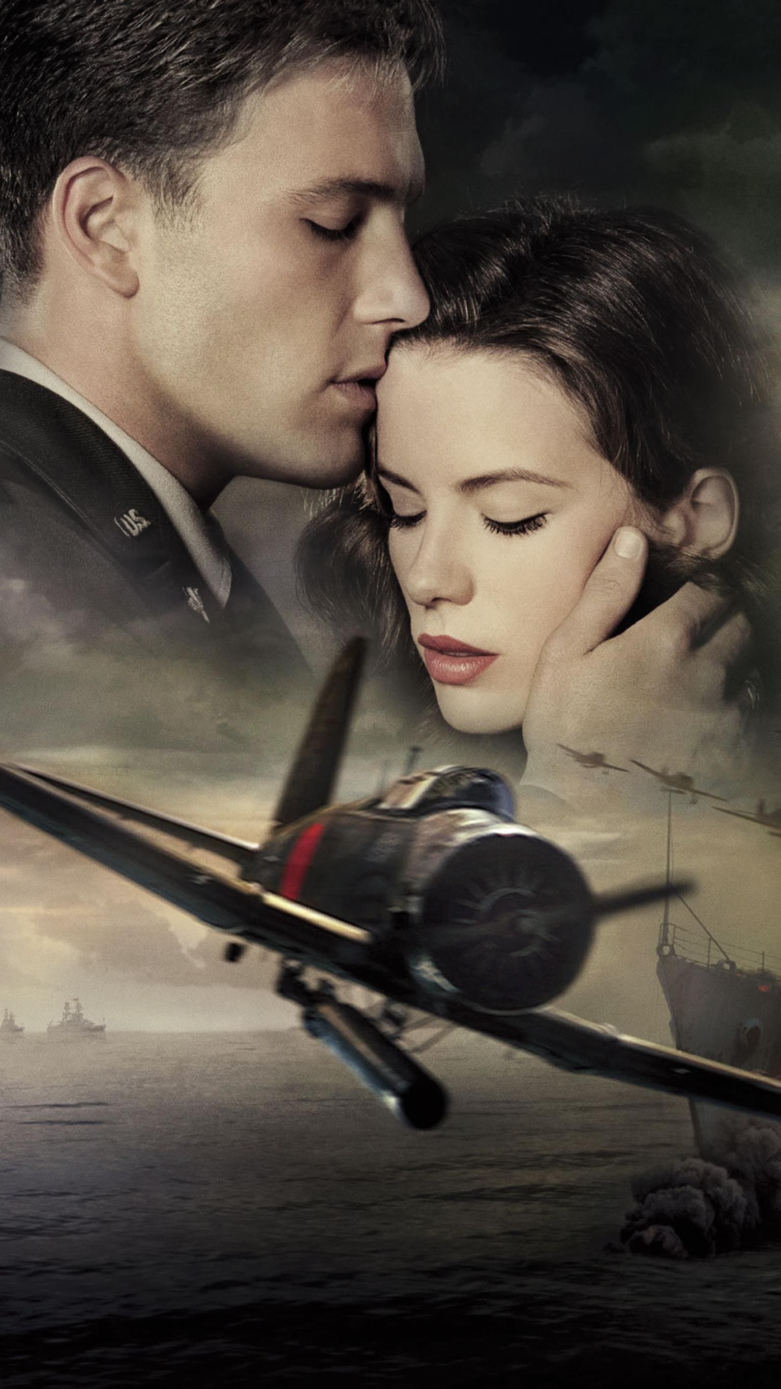 Pearl Harbor: Ben Affleck as Rafe McCawley, Kate Beckinsale as Evelyn Johnson. 1540x2740 HD Wallpaper.