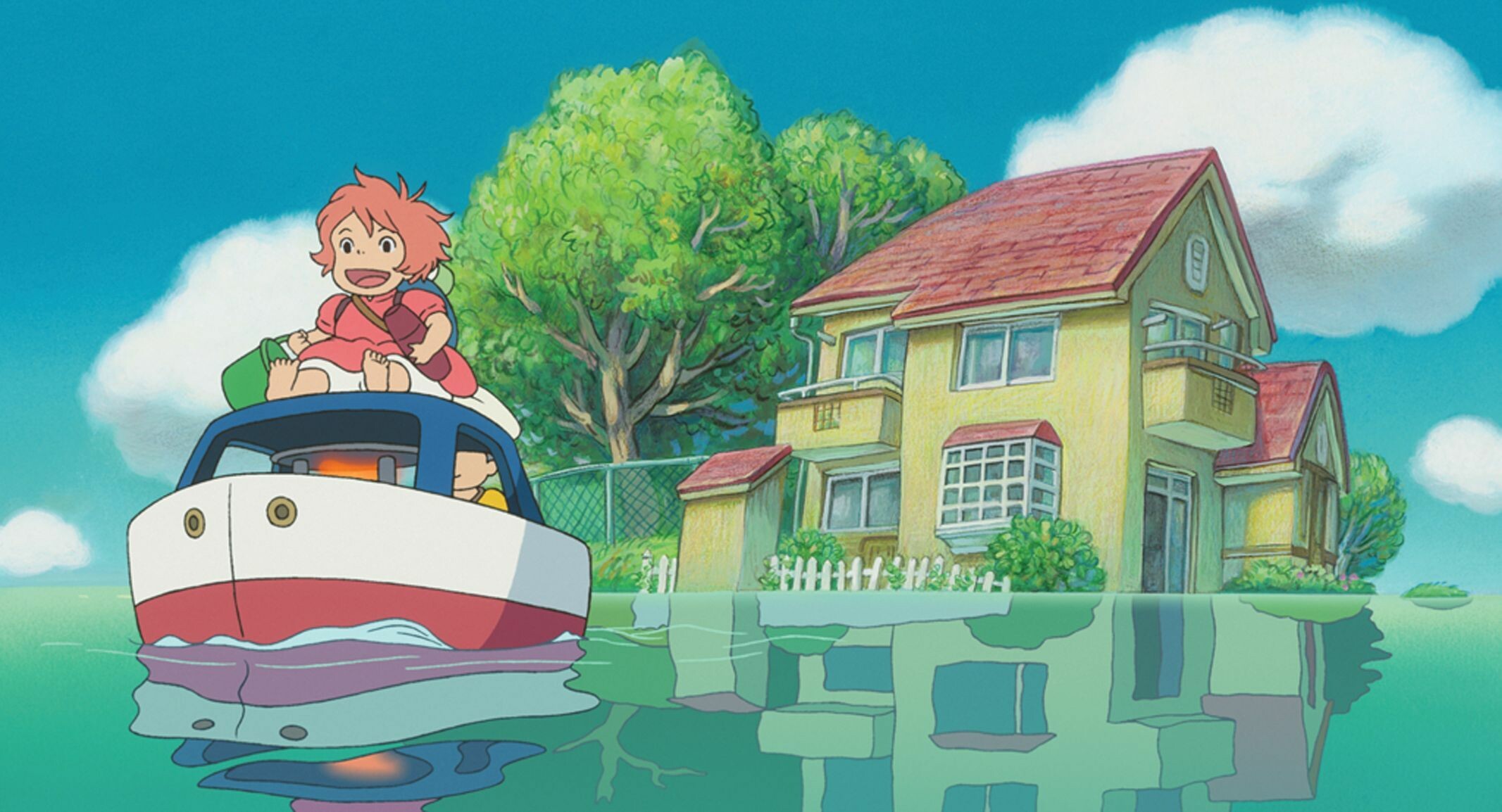 Ponyo: A parody of the fairytale The Little Mermaid, Ghibli. 2140x1160 HD Wallpaper.