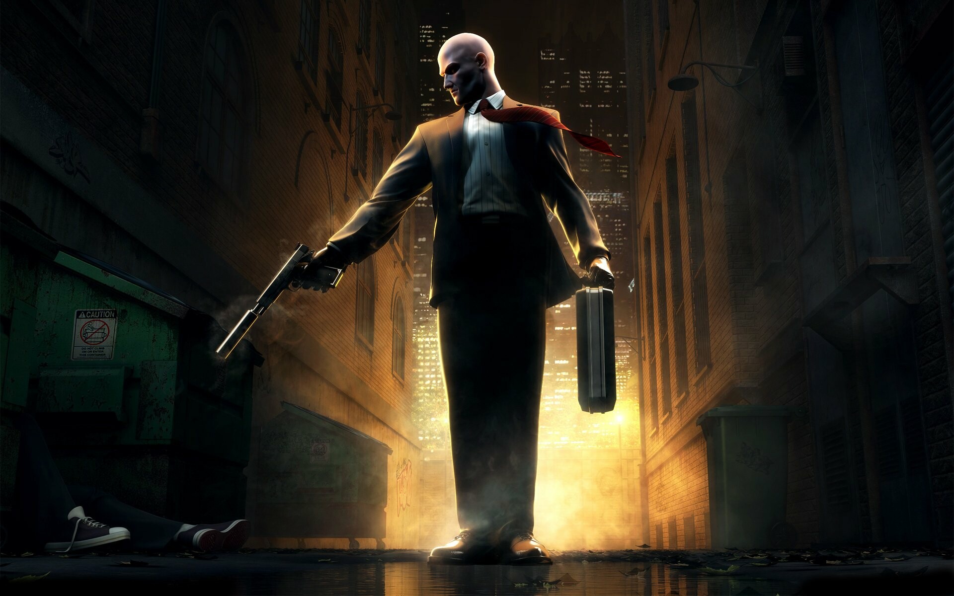 Hitman (Game): Blood Money, Agent 47, Assigned various targets to assassinate in order to complete missions. 1920x1200 HD Wallpaper.
