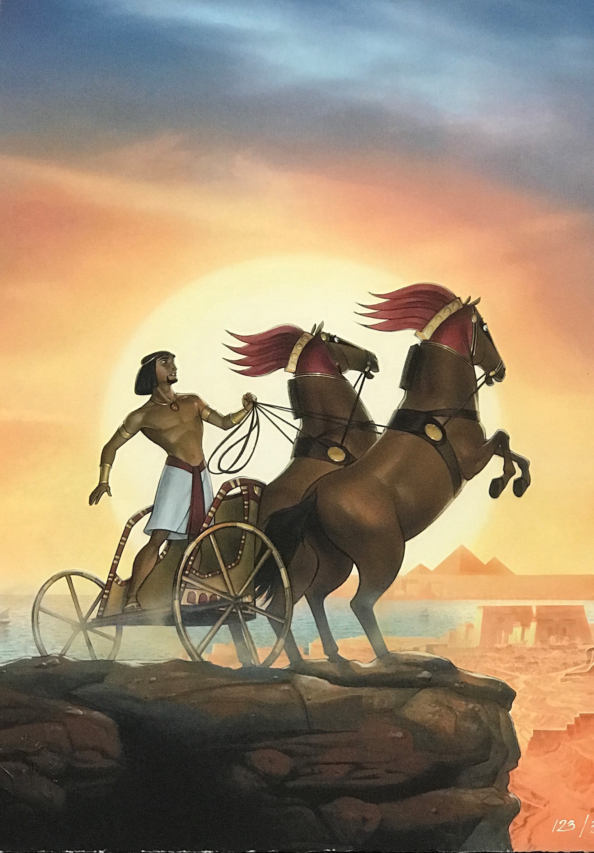 The Prince of Egypt, Original artwork, Limited edition art, DreamWorks animation, 1910x2750 HD Phone