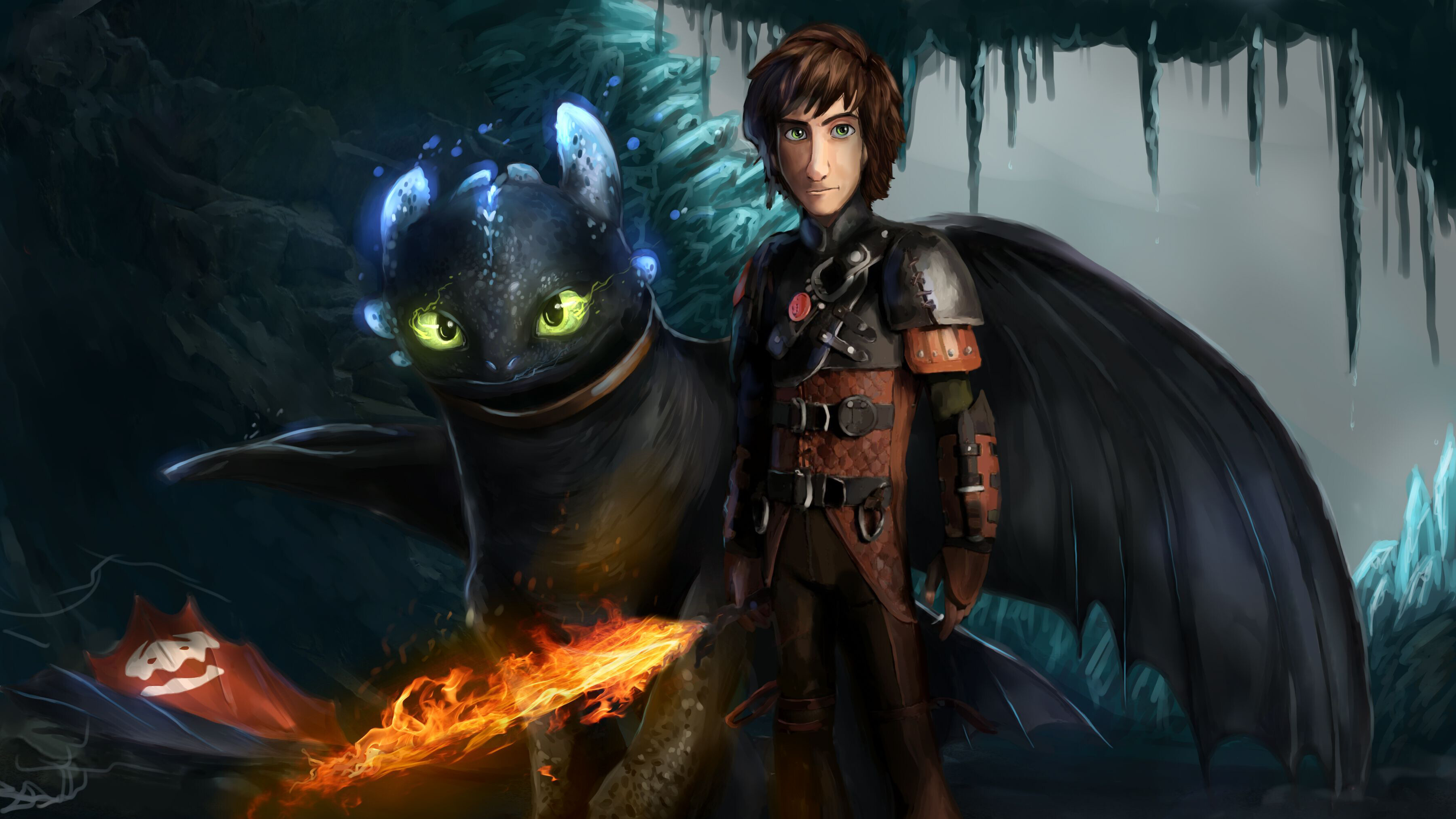 How to Train Your Dragon: Animated story concerning a boy who forms friendship with a dragon named Toothless. 3600x2030 HD Wallpaper.