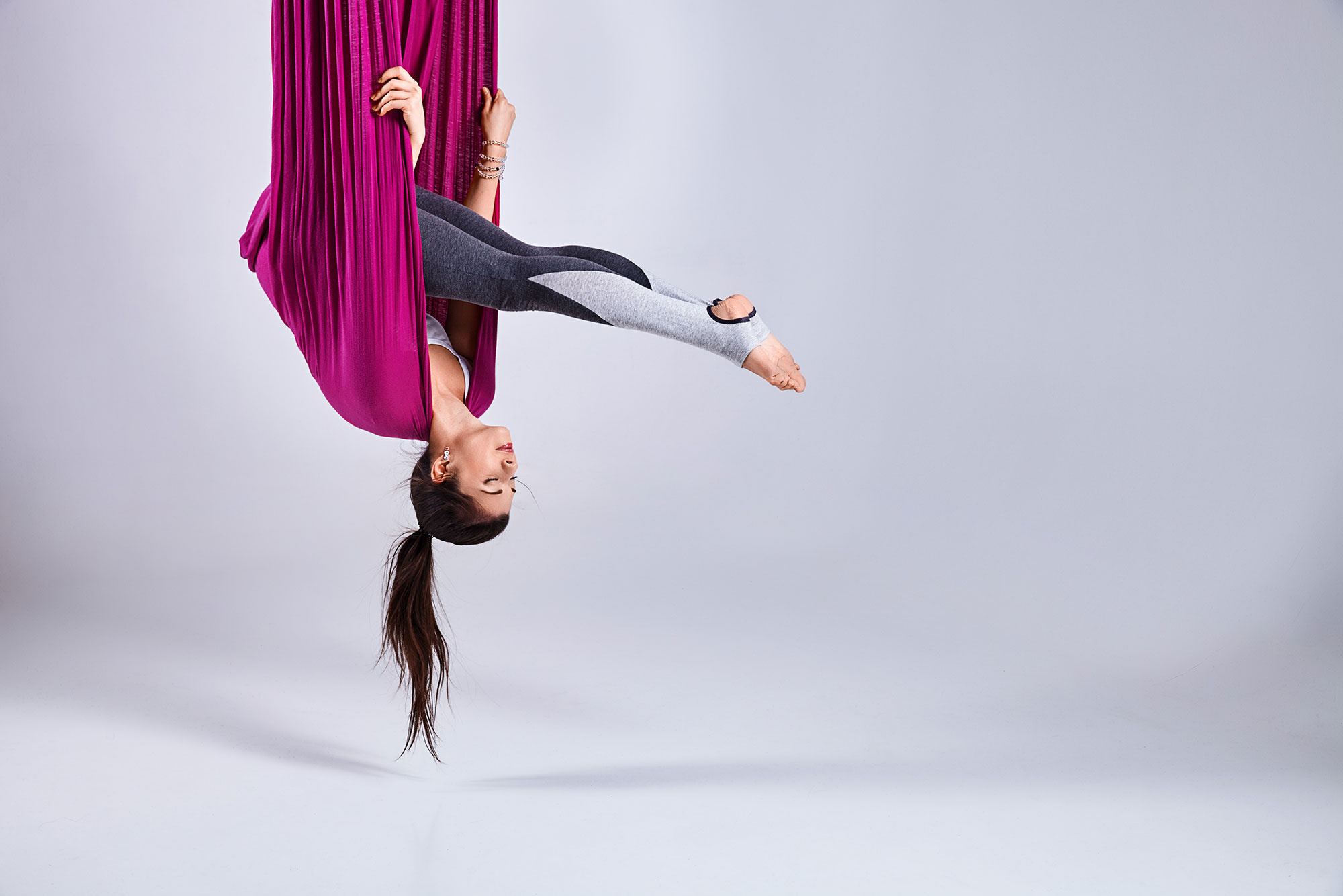 Aerial Silks: Yoga in the air training session, Recreational activity and sport. 2000x1340 HD Wallpaper.