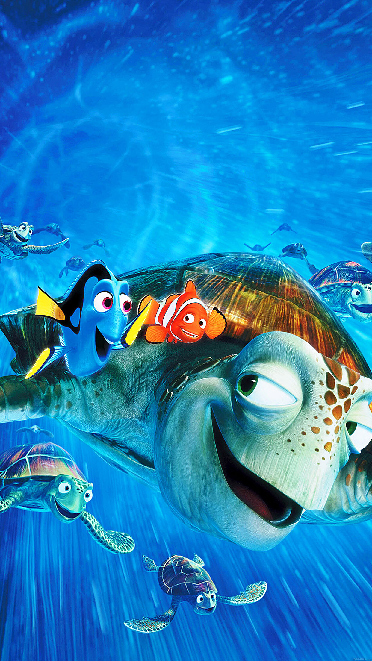 Finding Nemo: The second-highest-grossing film of 2003, Marine creatures. 1250x2210 HD Background.