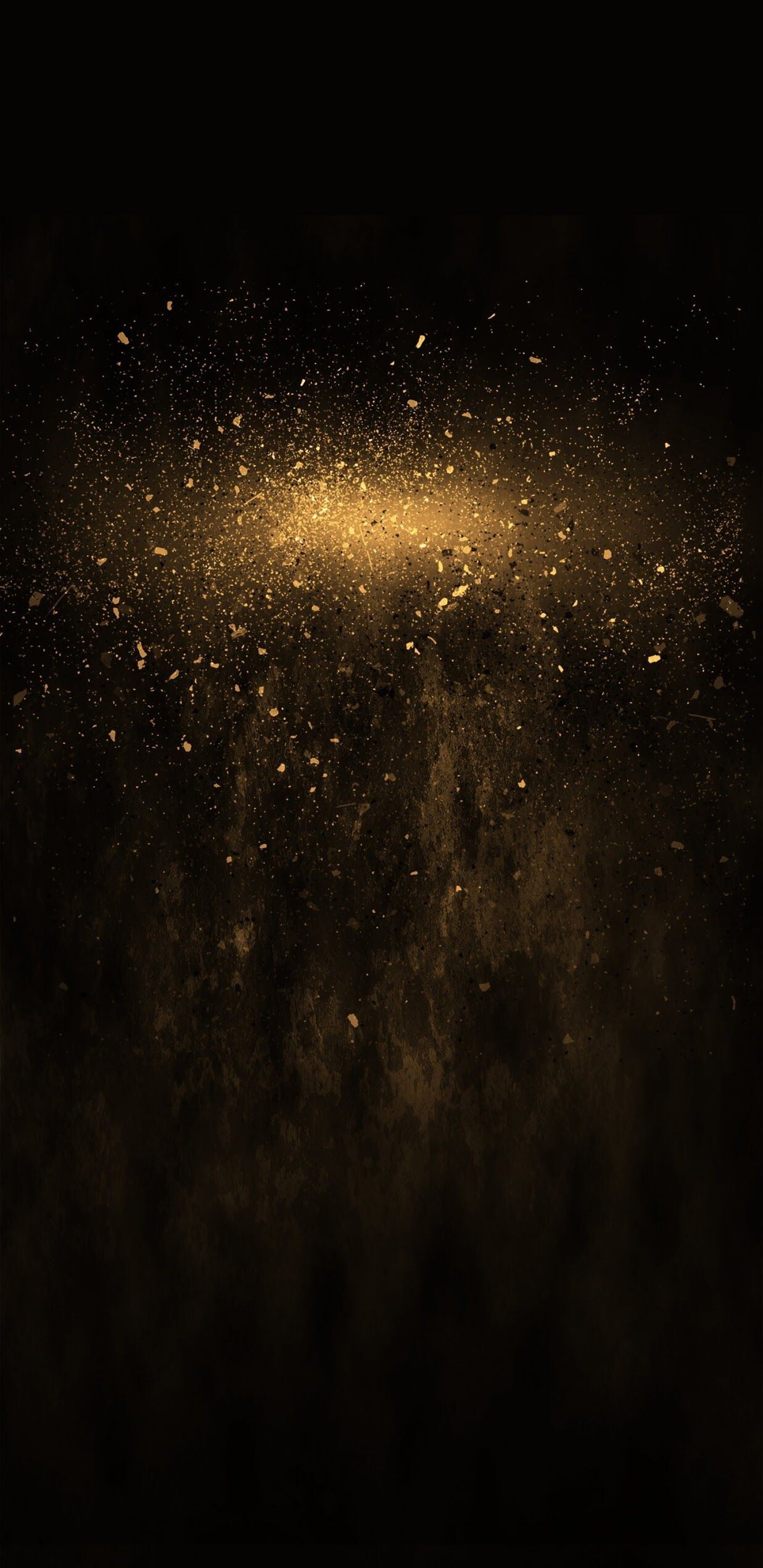 Gold Dots: Tints and shades, Blurred streets lights on the wall, Astronomical object. 1240x2550 HD Background.