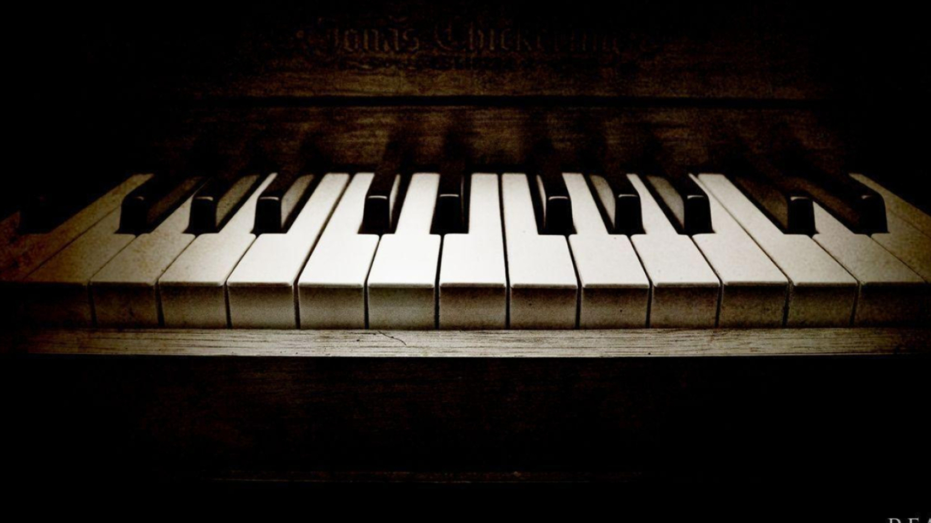 Grand Piano: Yamaha, Musical instrument that was invented in Italy by Bartolomeo Cristofori in 18th century. 1920x1080 Full HD Background.