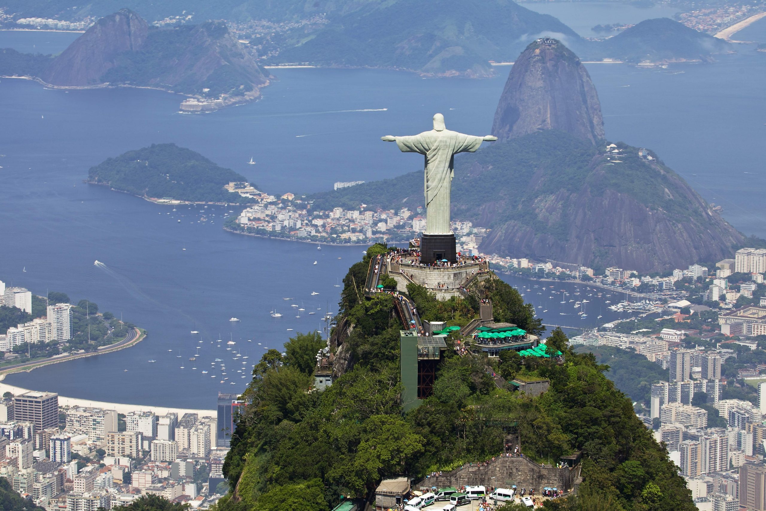 Corcovado Mountain, Feet of Christ, Statue stairs, Unique experience, 2560x1710 HD Desktop