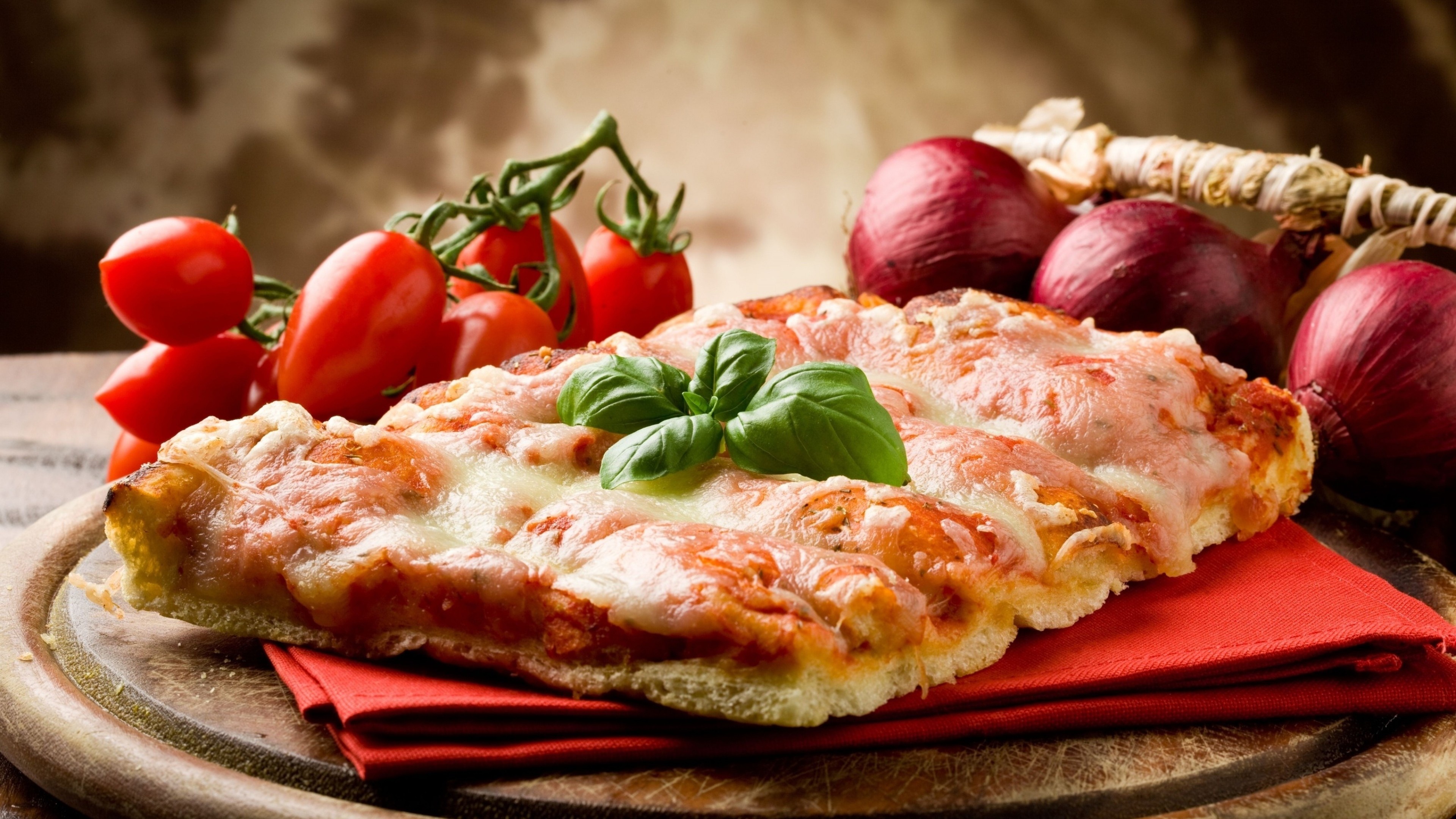 Italian breakfast pizza, Cured meat delicacies, Flavorful Italian cuisine, European food, 3840x2160 4K Desktop