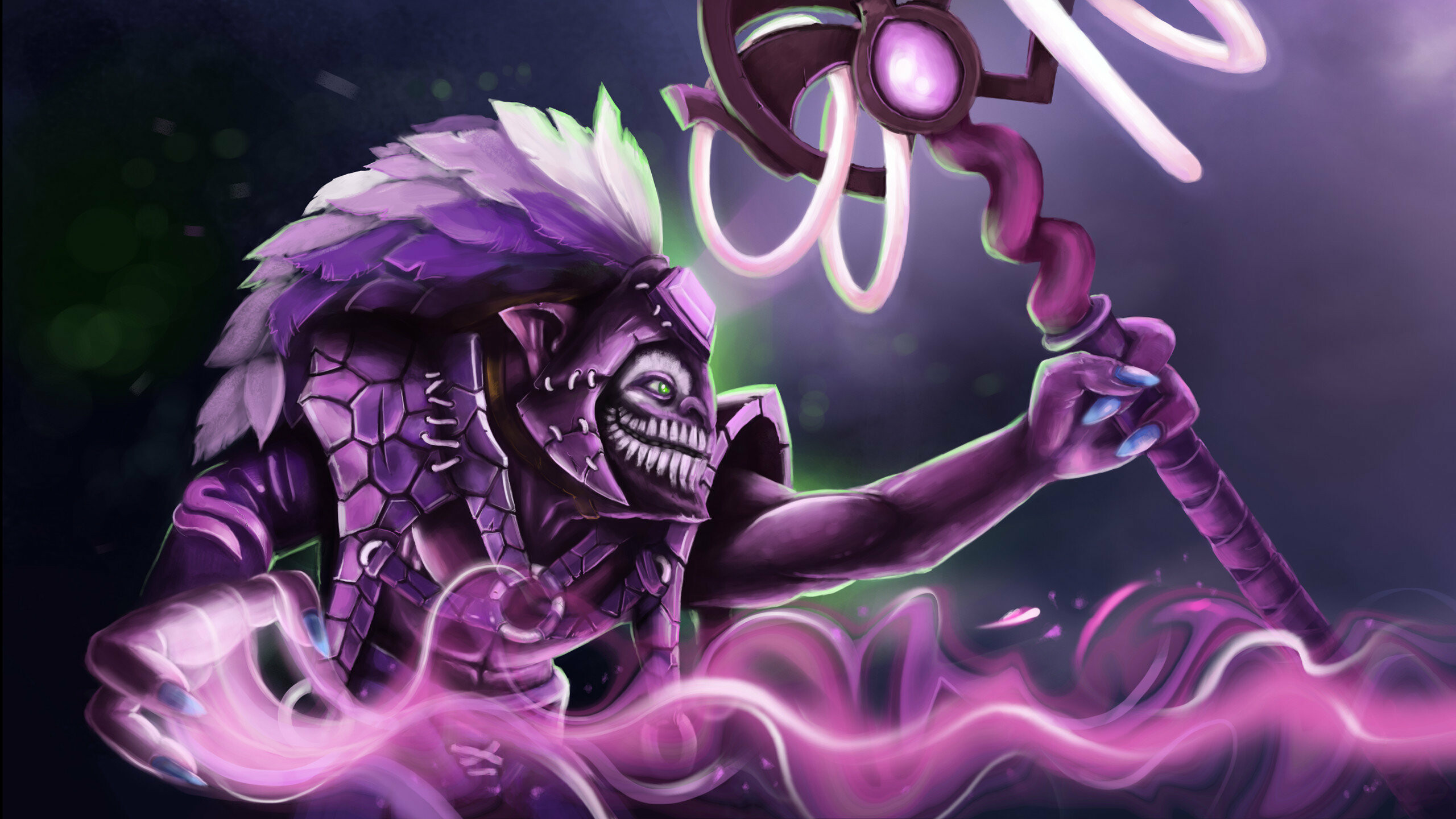 Dota 2: Dazzle, A young acolyte of the Dezun Order. 2560x1440 HD Background.