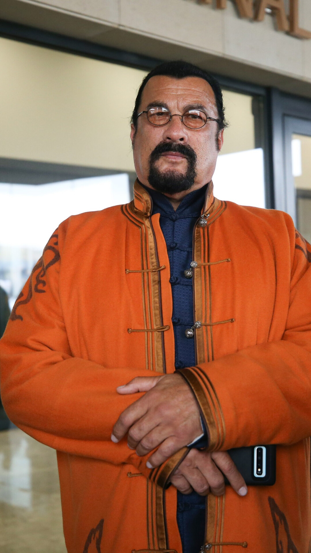 Steven Seagal: US actor, The visit to Turkey, Martial arts enthusiast and Putin admirer, The winner of multiple awards. 1080x1920 Full HD Wallpaper.