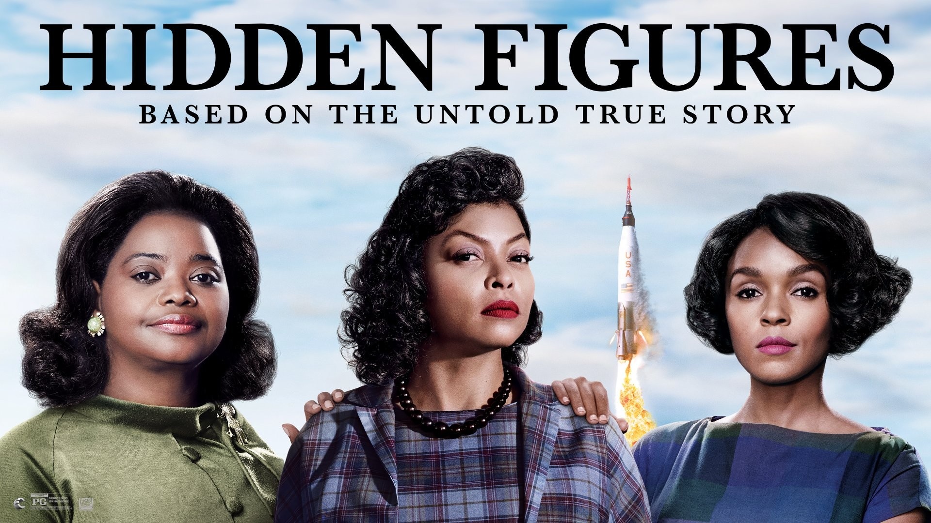 Hidden Figures: The film about a group of Black female mathematicians that helped NASA win the Space Race. 1920x1080 Full HD Background.
