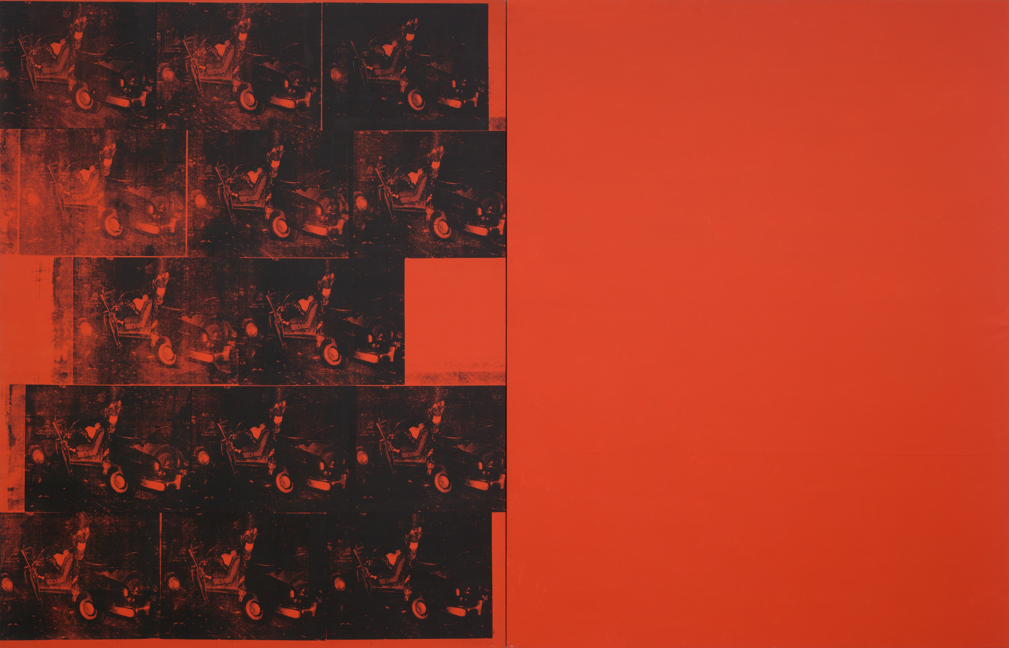 Andy Warhol, Orange Car Crash artwork, Pop art, MoMA, 2000x1290 HD Desktop