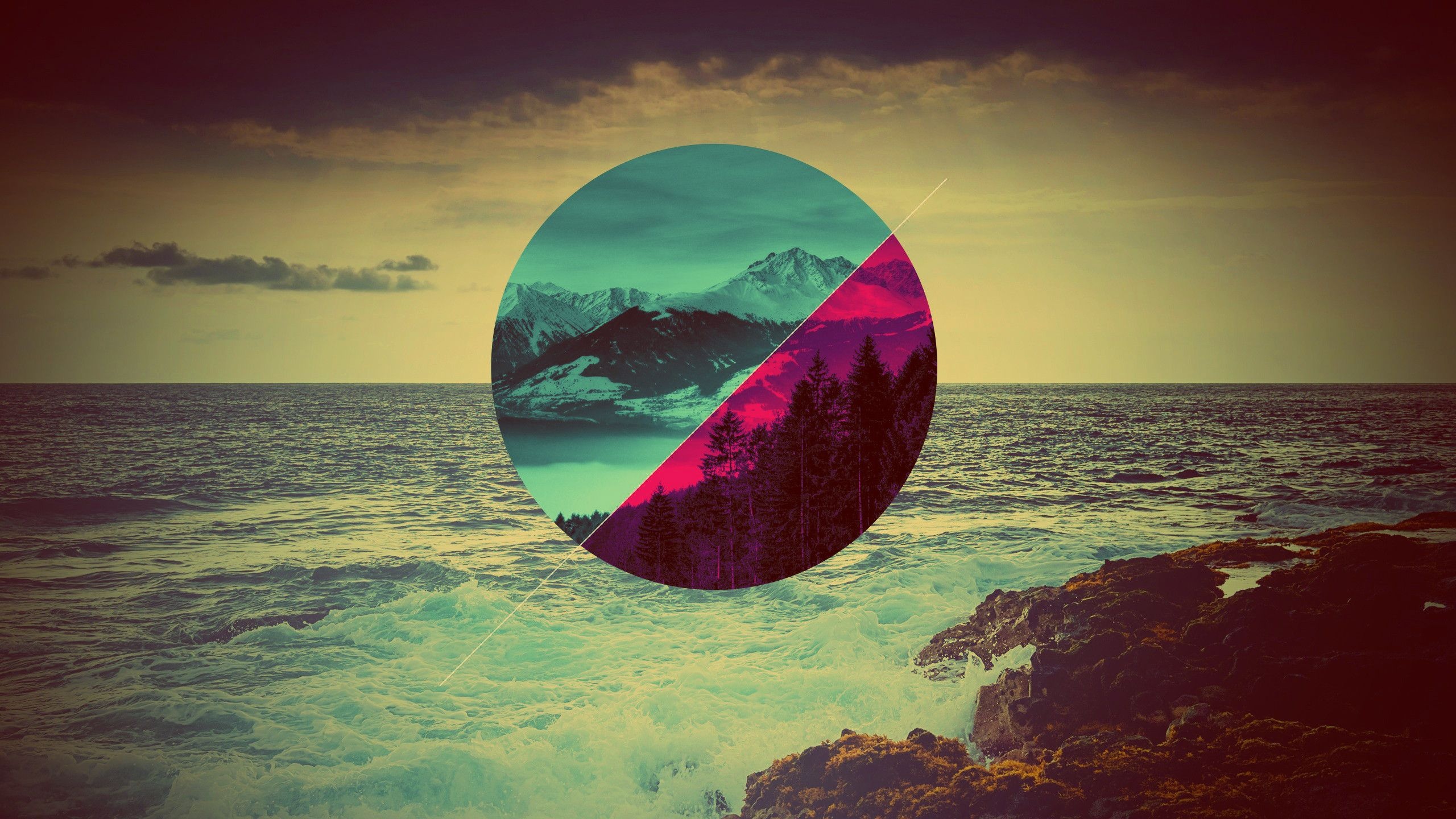 Circle compositions, Hipster photography, High contrast shots, Simple icons, Creativity sparkle, 2560x1440 HD Desktop