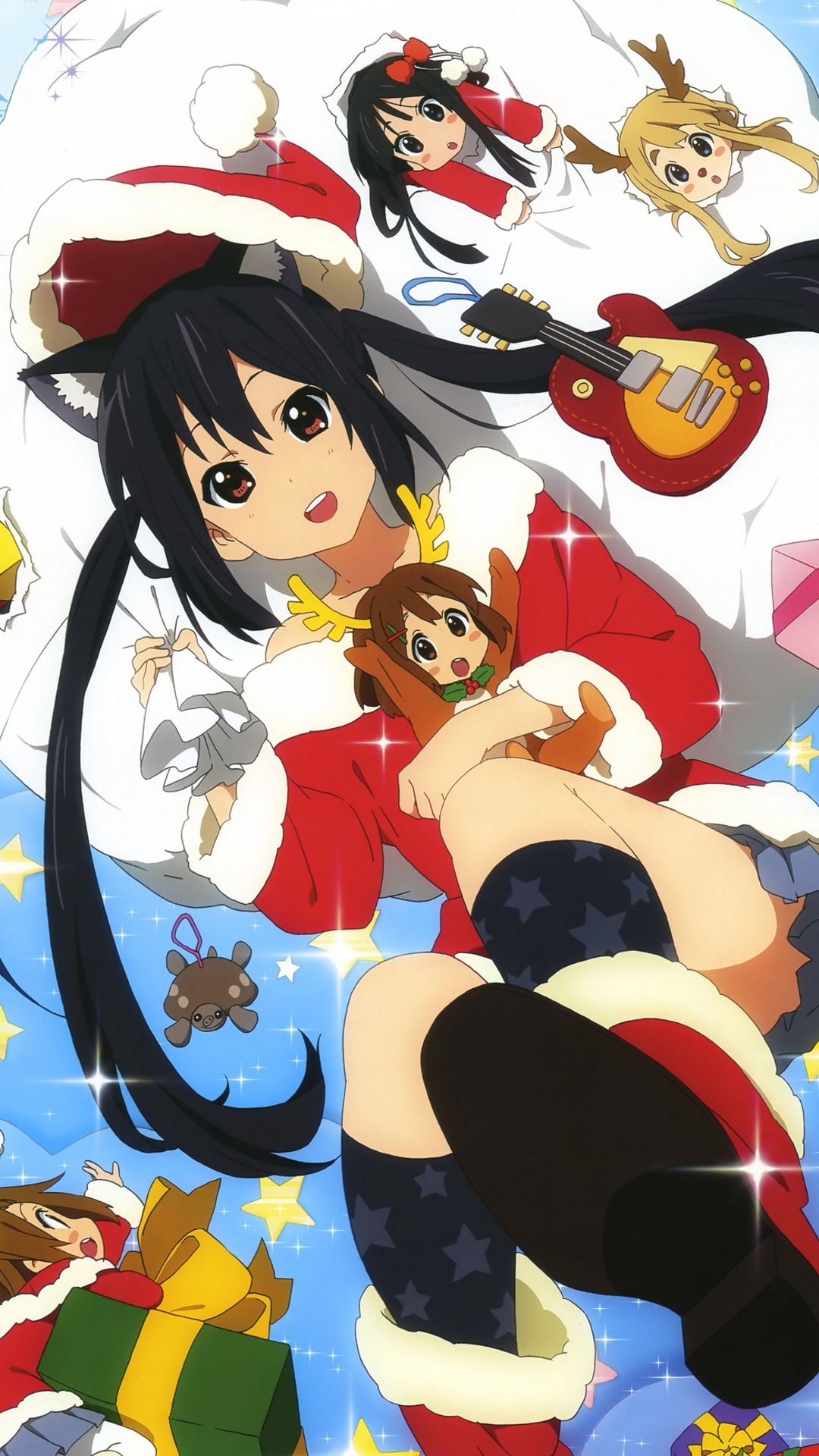K-On!, Christmas anime, Mobile wallpaper, 1080x1920 Full HD Handy