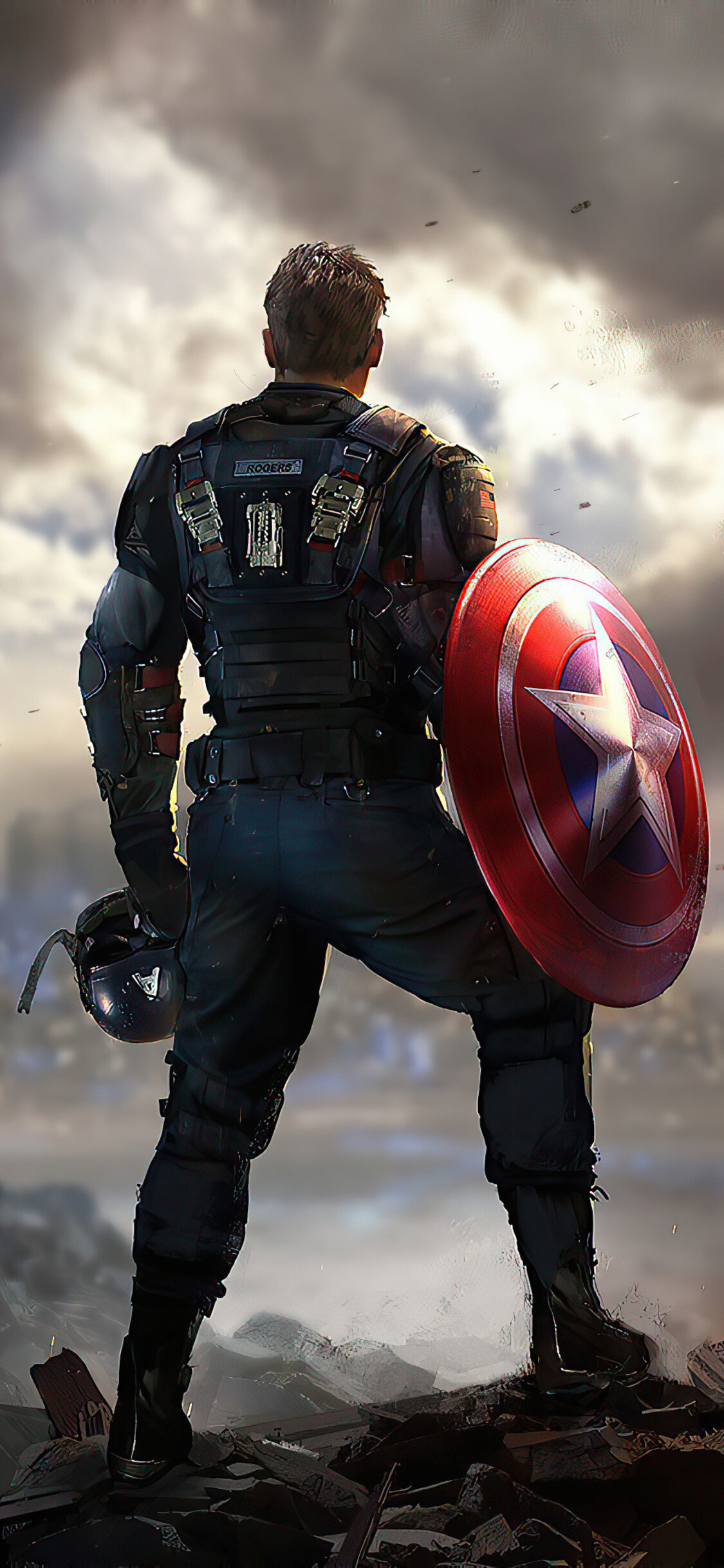 Avengers: Steve Rogers, a rejected military soldier, transforms into Captain America after taking a dose of a "Super-Soldier serum". 1130x2440 HD Background.