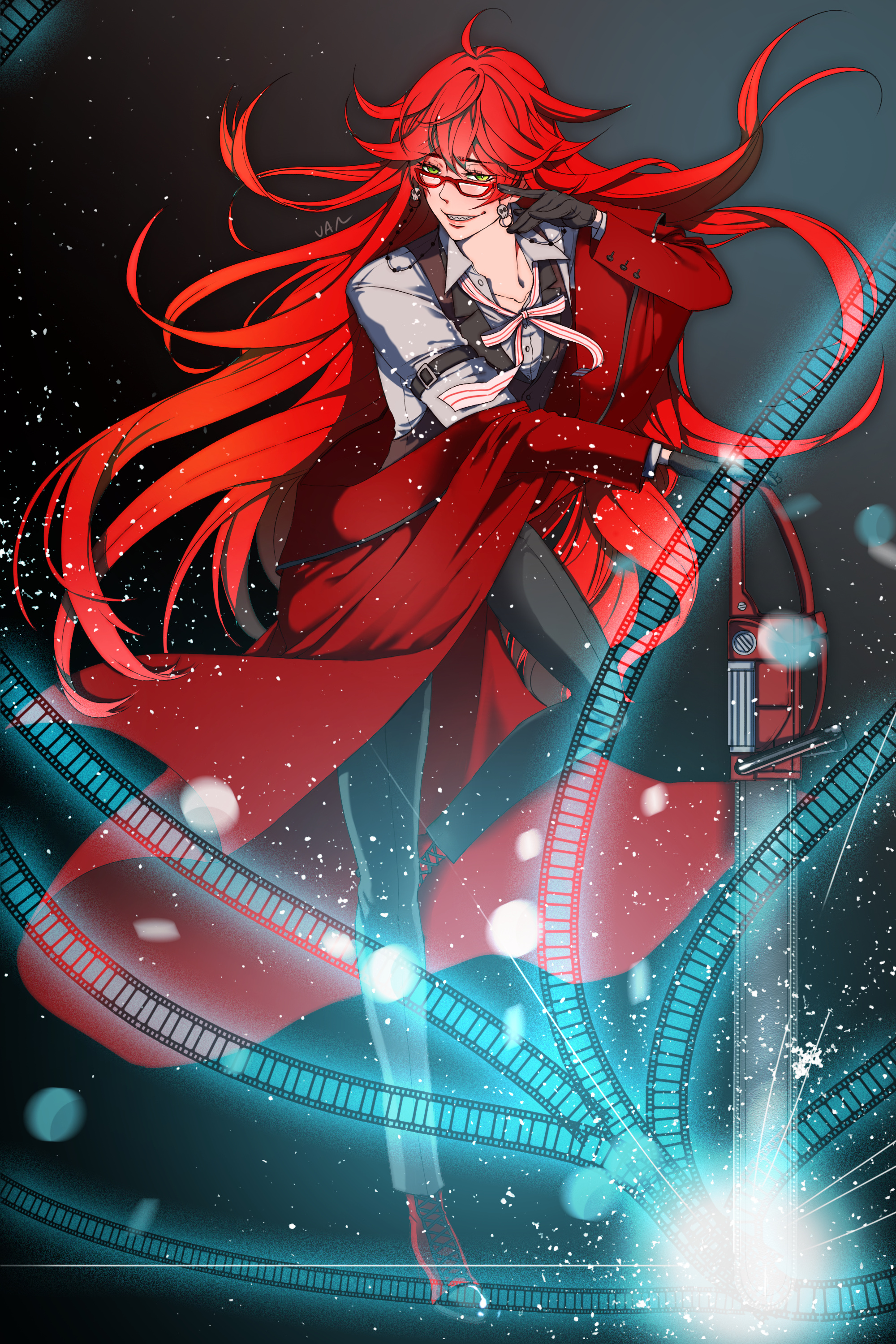 Grell Sutcliff: A two-part theatrical original video animation, titled Black Butler: Book of Murder. 2000x3000 HD Wallpaper.