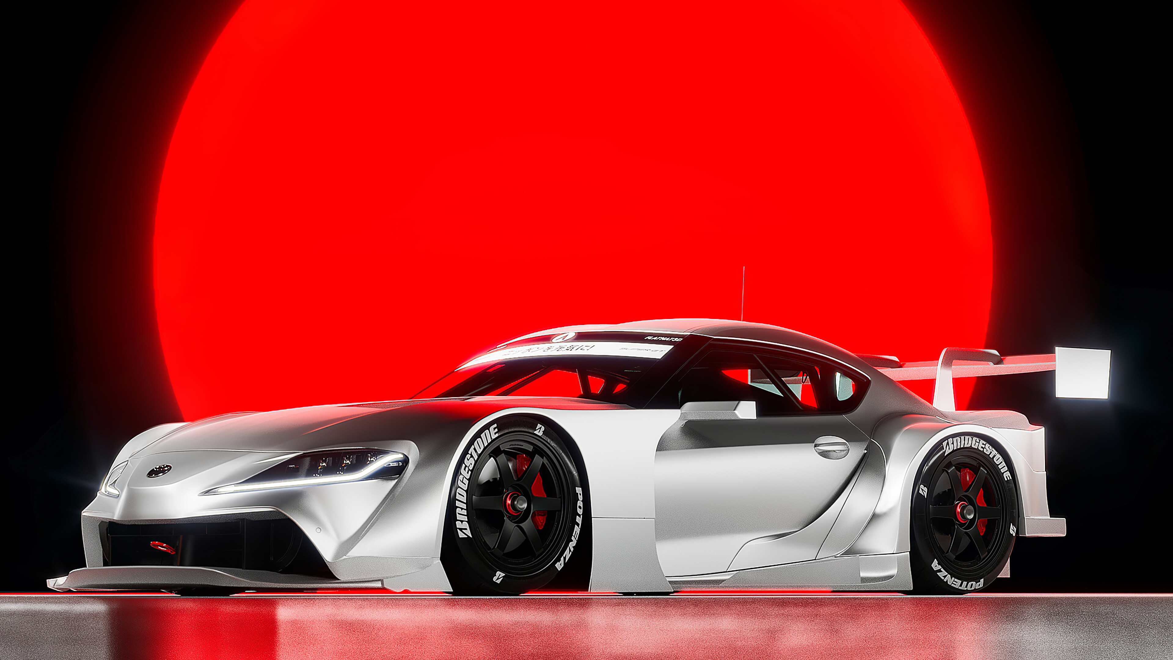 Toyota: A Japanese manufacturer of cars, Supra. 3840x2160 4K Background.
