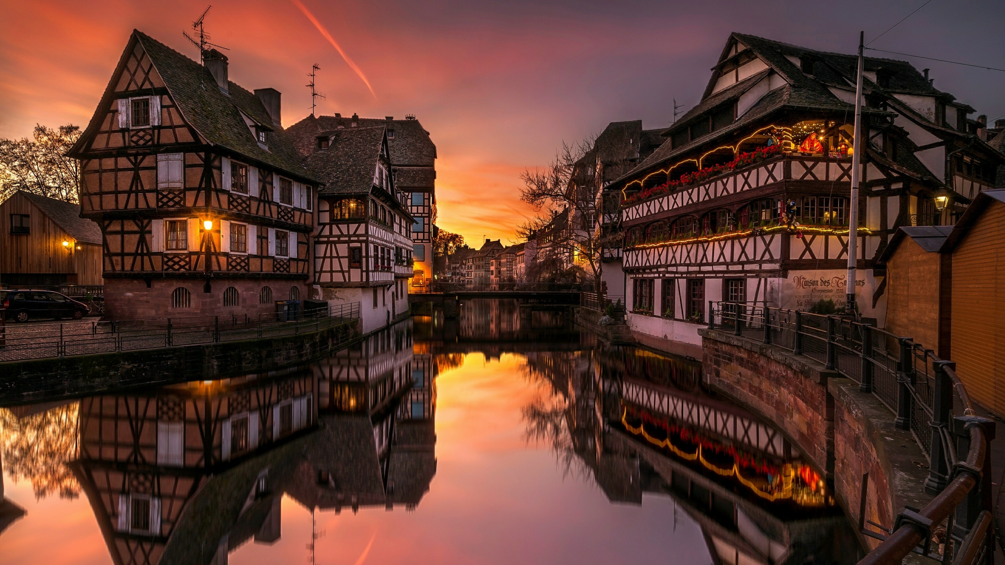 Strasbourg, France, Maison des tanneurs restaurant, Rustic allure, 3840x2160 4K Desktop