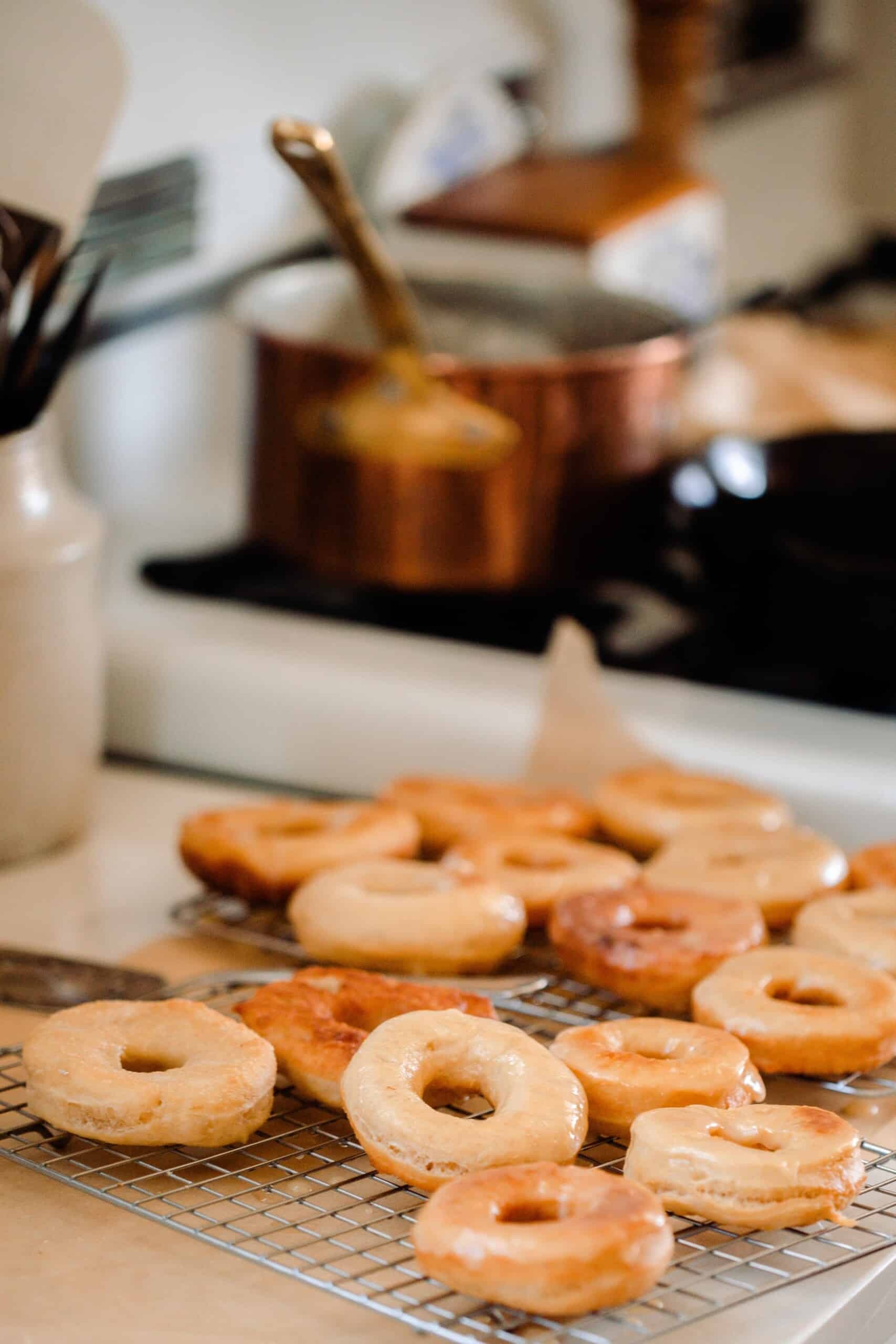 Donut: Sourdough donuts, Vanilla glaze. 1710x2560 HD Background.