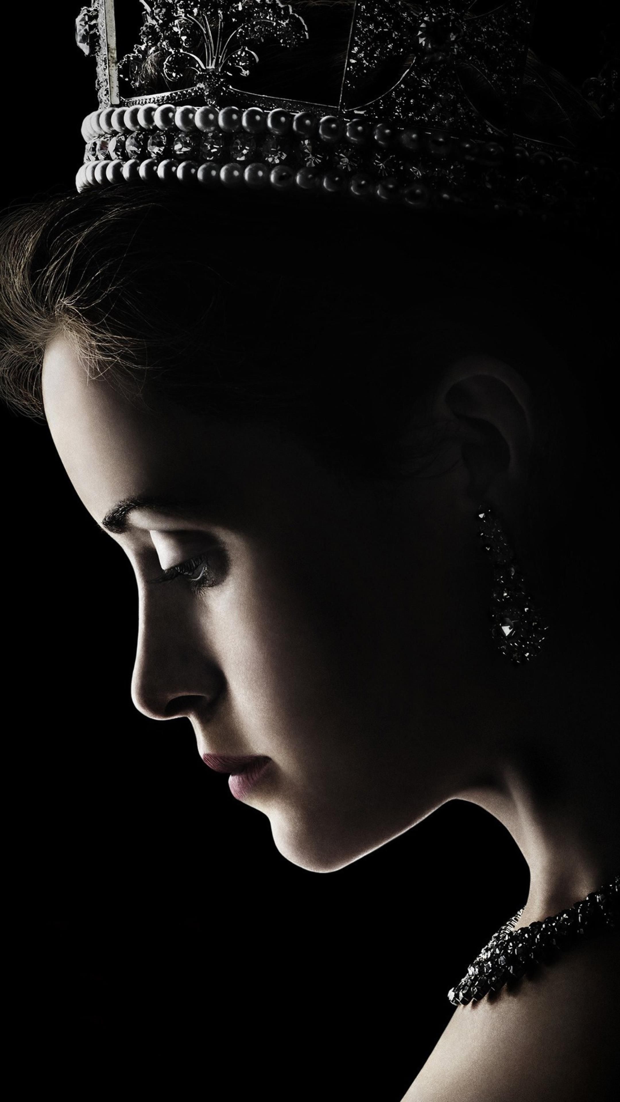 Claire Foy, Movies, Amoled woman, Black, 2160x3840 4K Phone