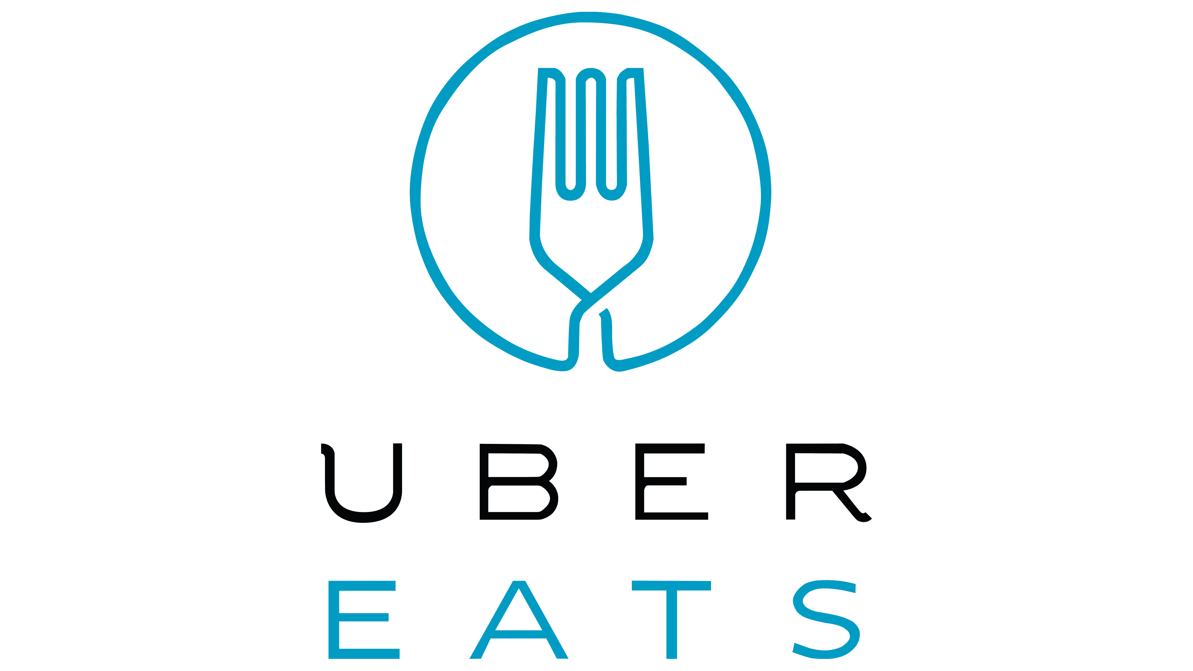 Uber: The easy way to get the food you love delivered, Logo used in 2015-2016. 3840x2160 4K Wallpaper.