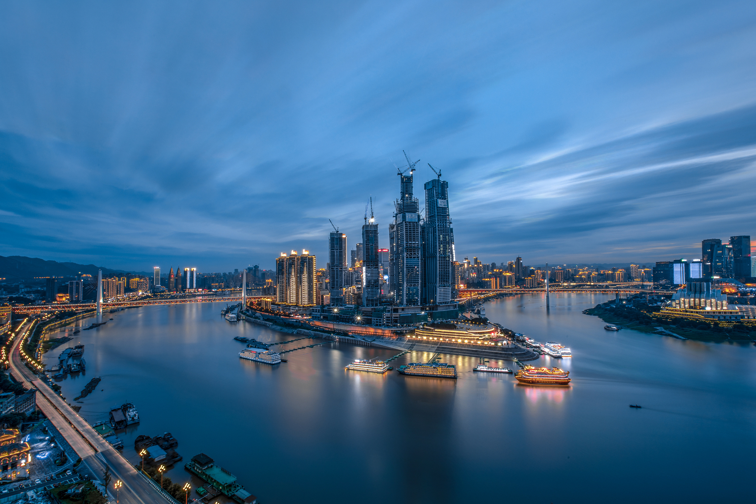The Yangtze, Chaotianmen Bridge, Chongqing attractions, Scenic trip highlights, 2500x1670 HD Desktop