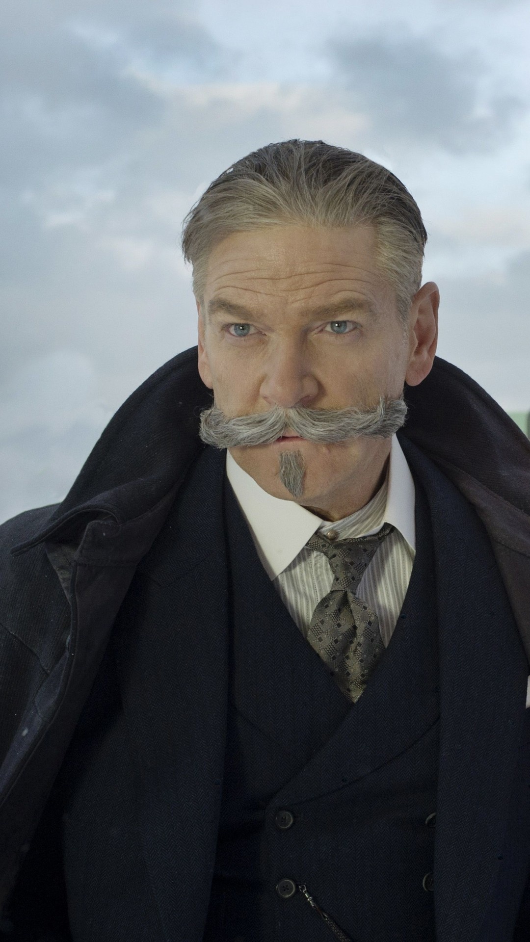Kenneth Branagh: Murder on the Orient Express, Hercule Poirot, a world-renowned Belgian detective. 1080x1920 Full HD Background.