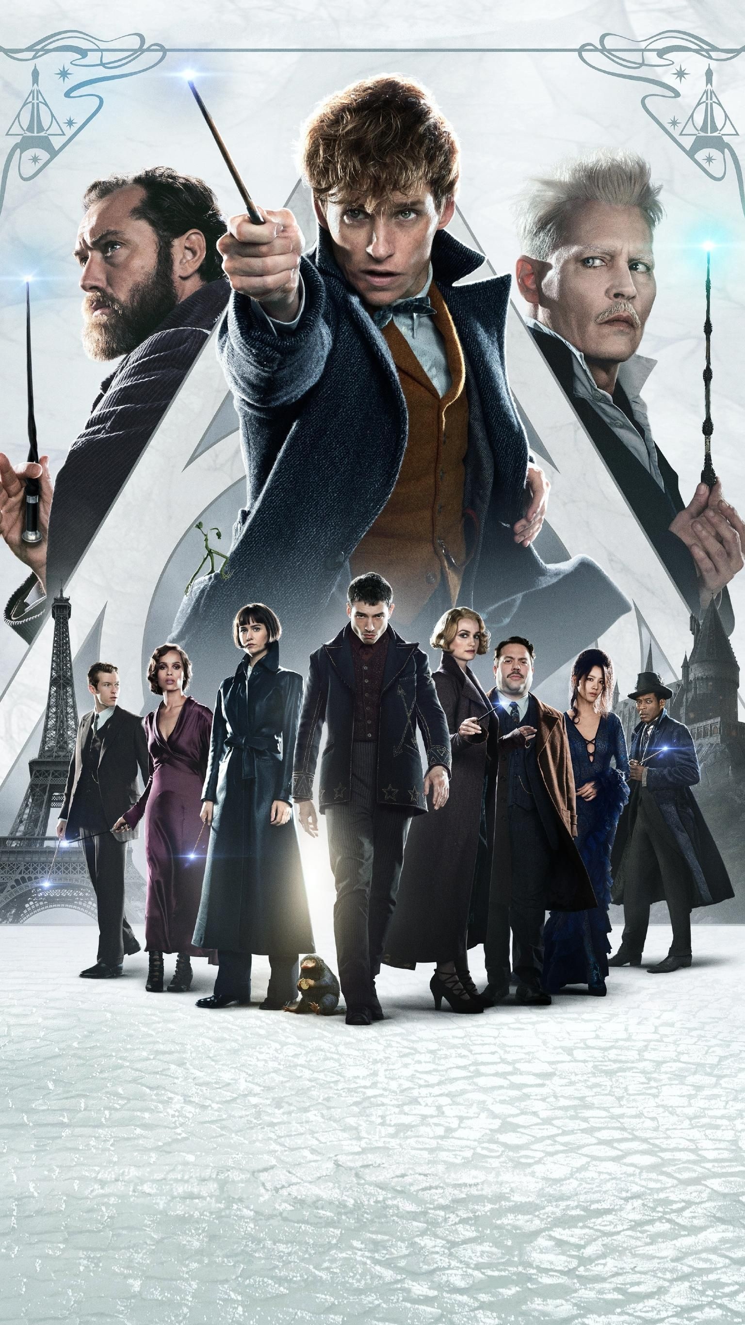 Crimes of Grindelwald, 2018 phone wallpaper, MovieMania, Fantastic Beasts poster, 1540x2740 HD Phone