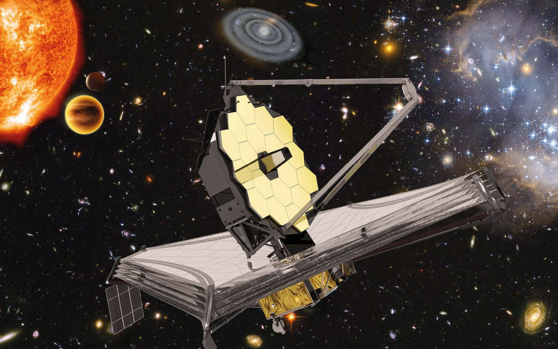 James Webb Telescope, Deployment in space, Video reveals process, 1920x1200 HD Desktop