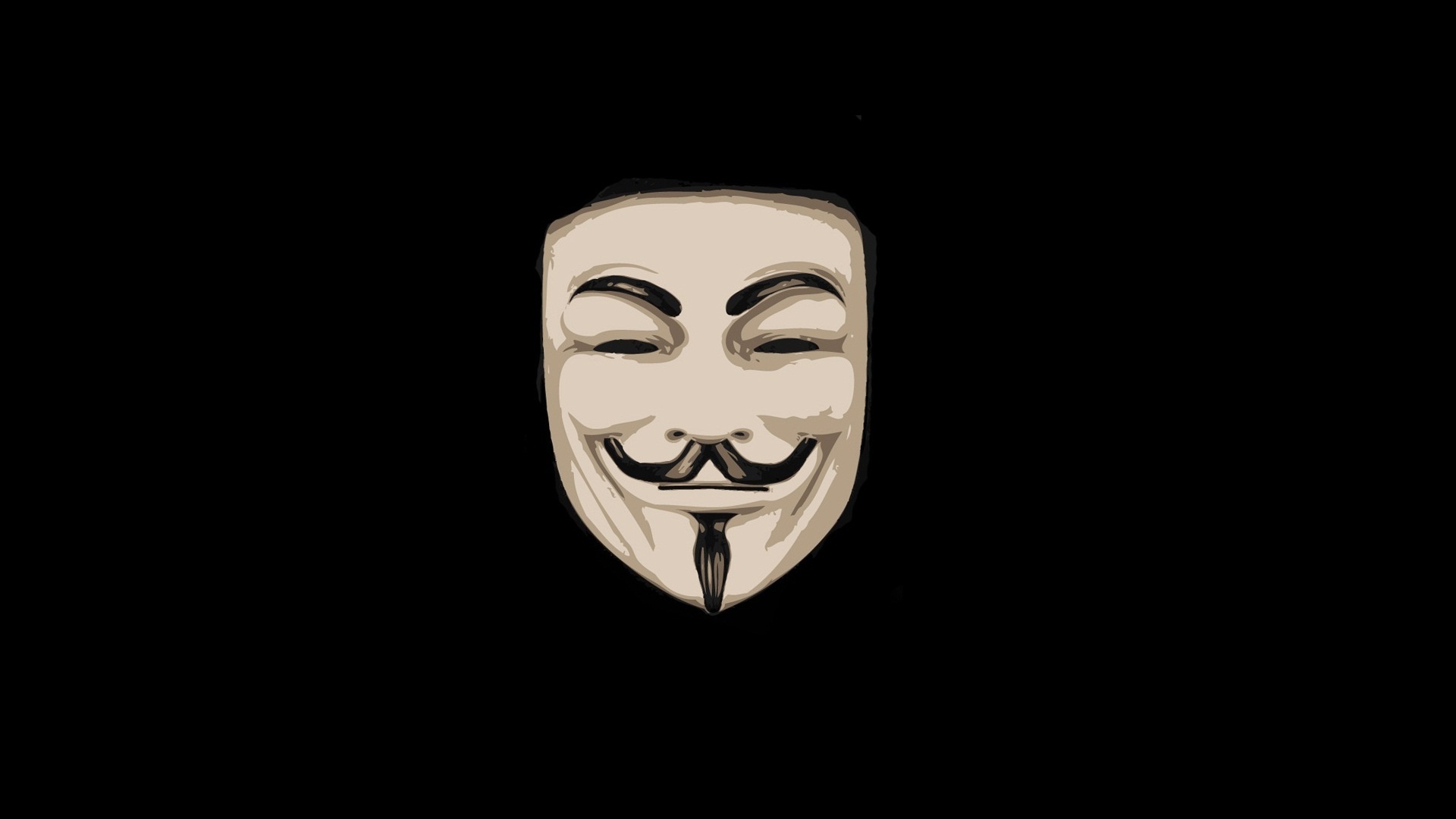 Guy Fawkes Mask: Anonymous, V for Vendetta, A widely used method of hiding faces. 1920x1080 Full HD Wallpaper.