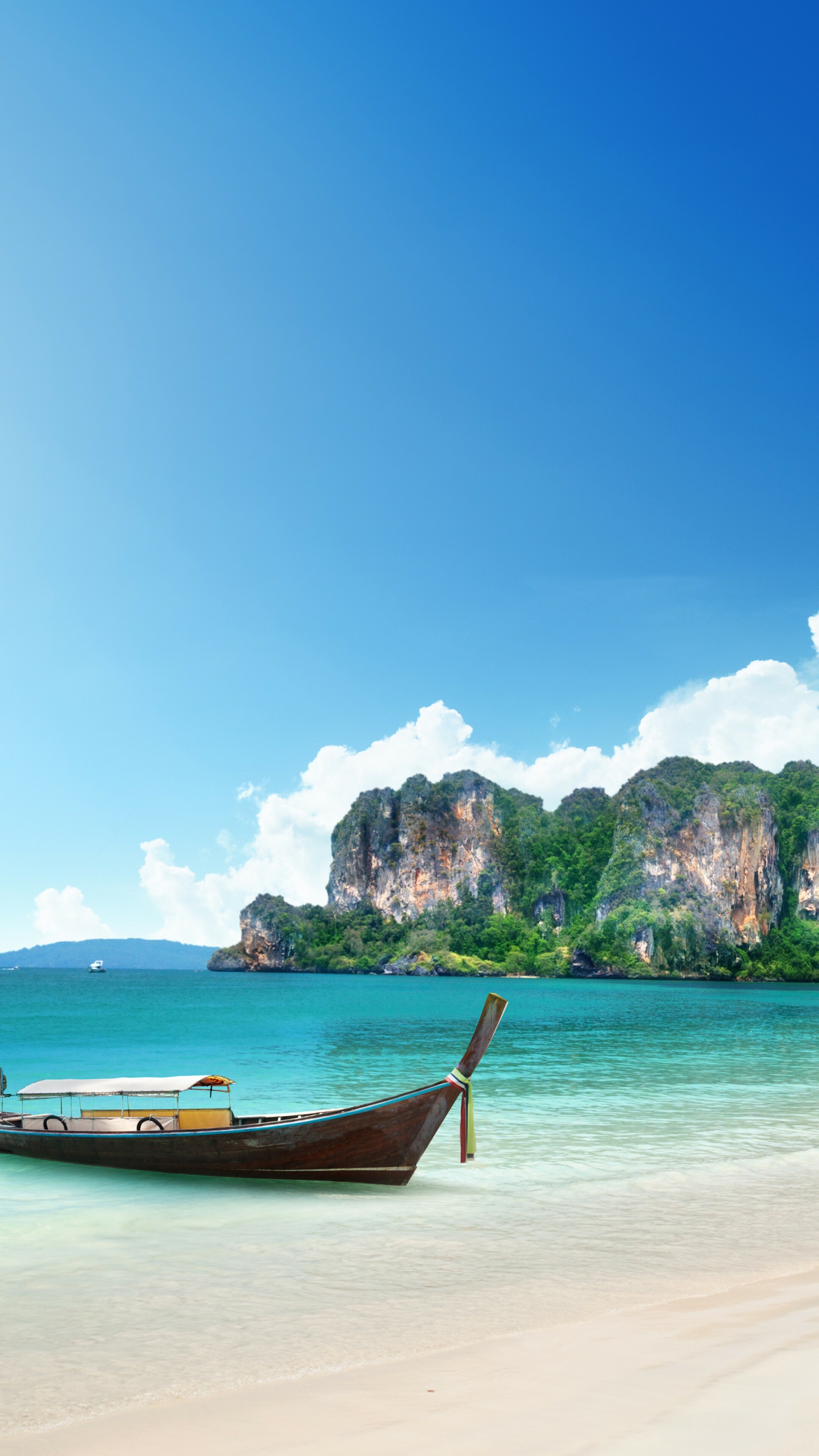 Island: Thailand, Beach, Shore, Rocks, Nature, Non-urban area. 2160x3840 4K Background.