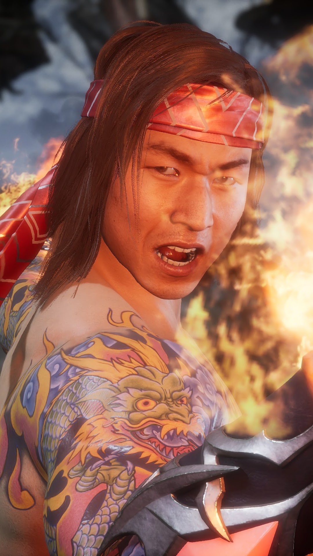 Liu Kang, Mortal Kombat 11, iPhone wallpaper, 4k background, 1080x1920 Full HD Handy