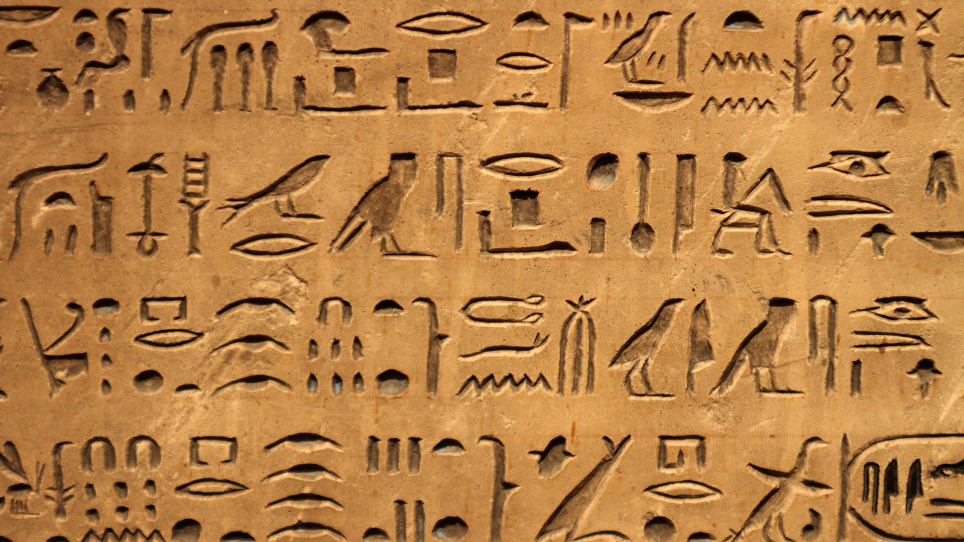 Hieroglyphics, Ancient Egyptian Writing, Music Symbols, Inscriptions, 1920x1080 Full HD Desktop
