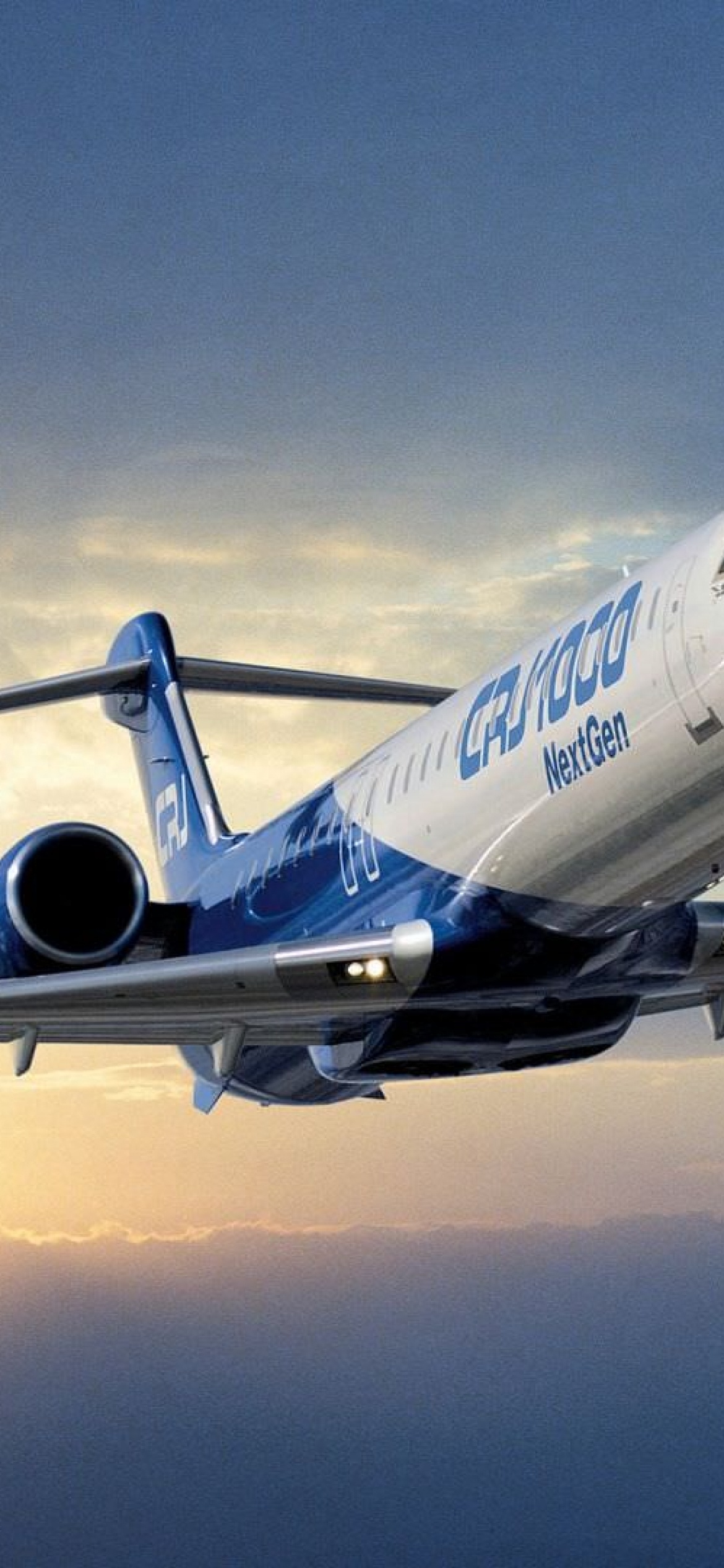 Bombardier CRJ 1000, Aircraft wallpaper, Flight simulator, 4K wallpaper, 1170x2540 HD Phone