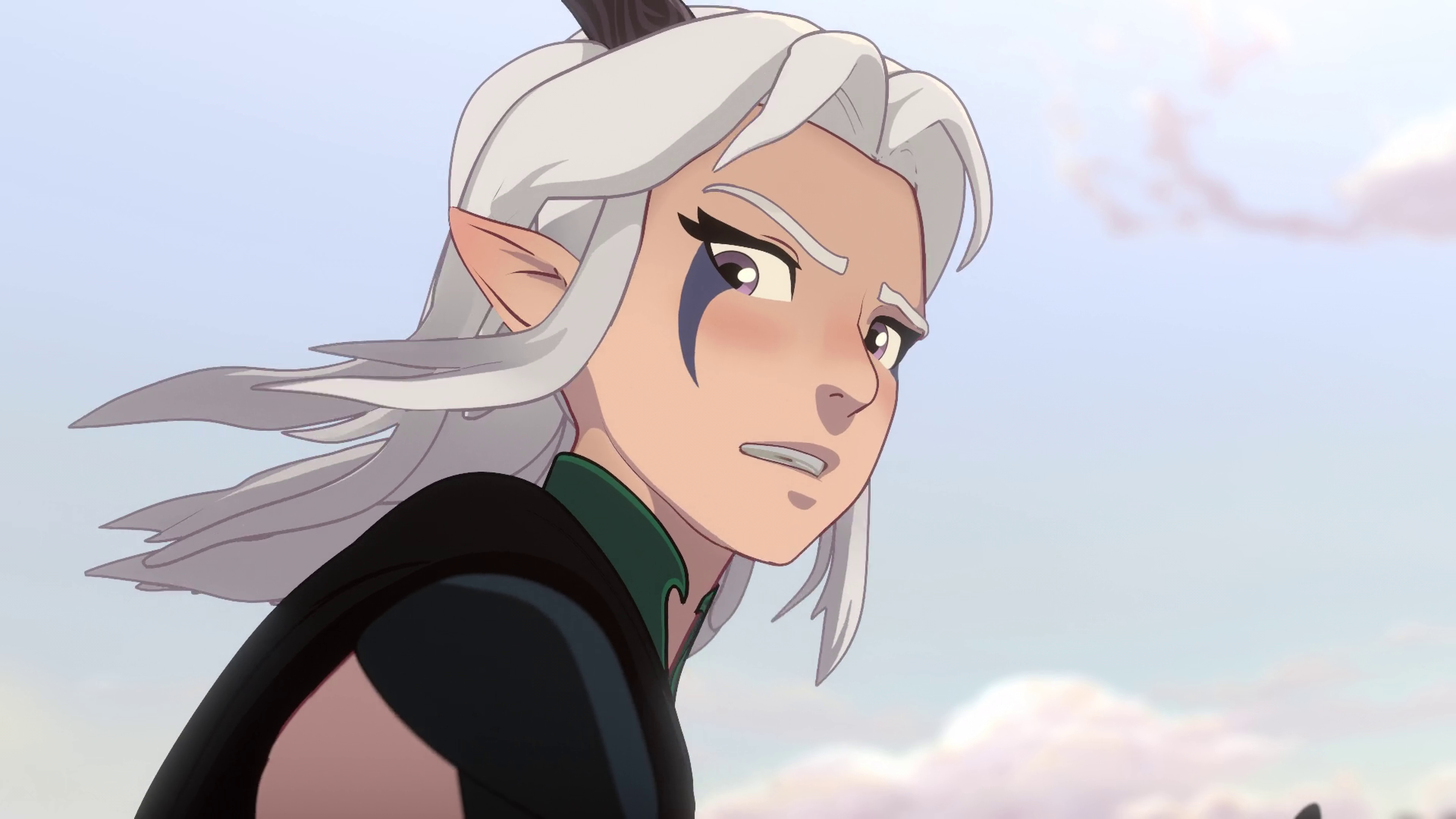 Rayla, White hair elf, The Dragon Prince, Netflix animation, 3840x2160 4K Desktop