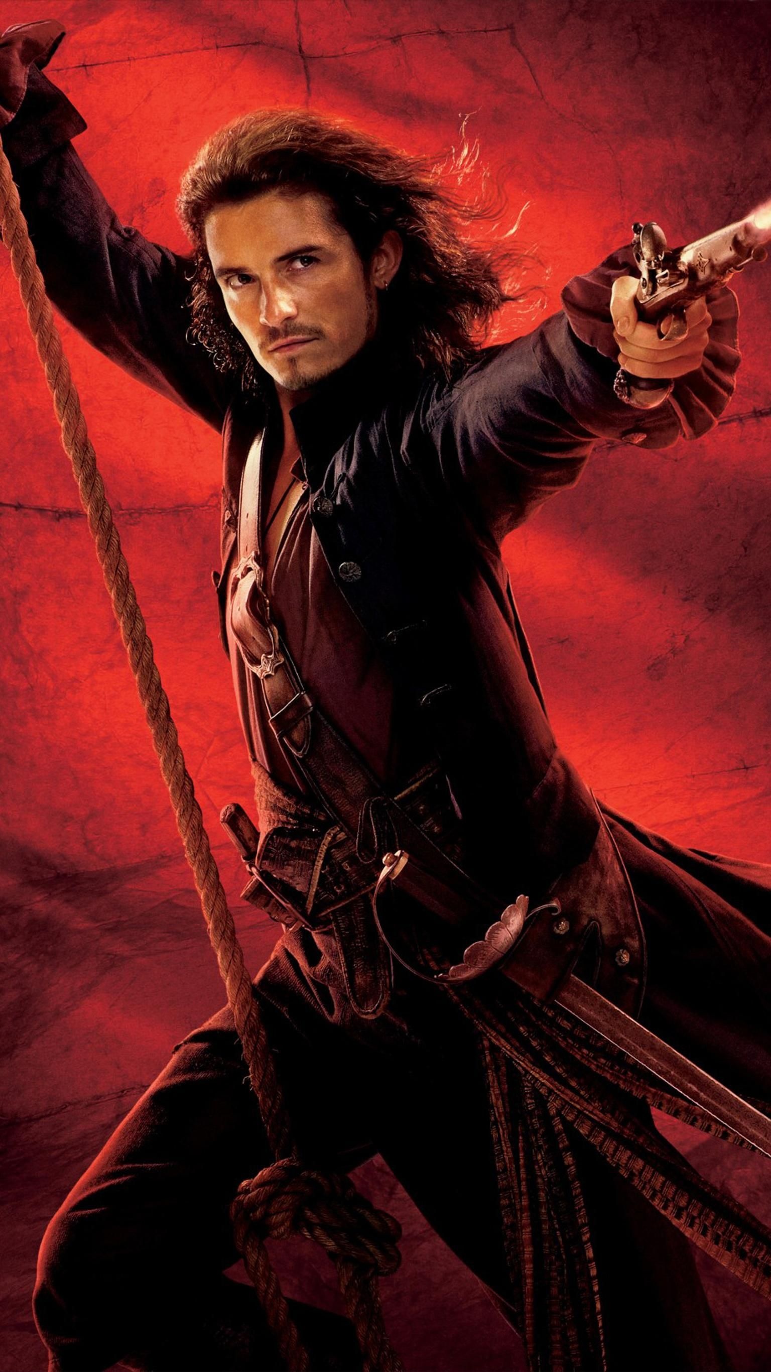 Will Turner, Pirates of the Caribbean, World's End, phone wallpaper, 1540x2740 HD Phone