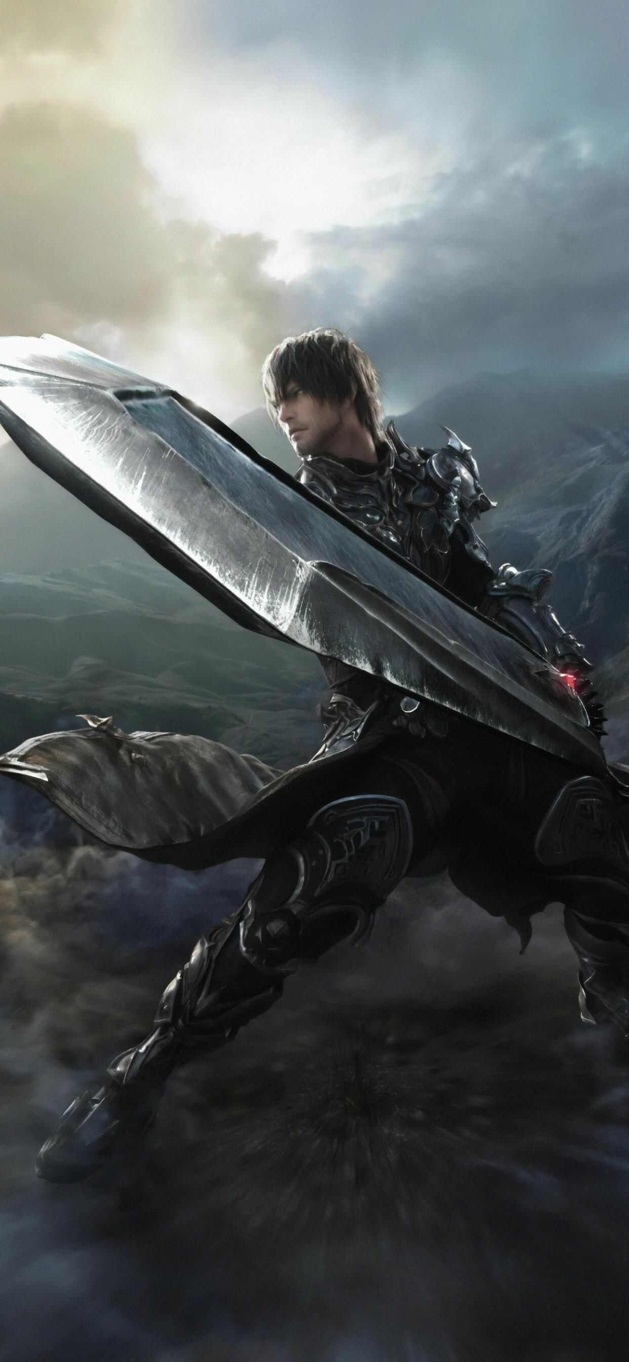 Final Fantasy XIV: FF, Male Hyur Highlander, Playable character. 1250x2690 HD Background.