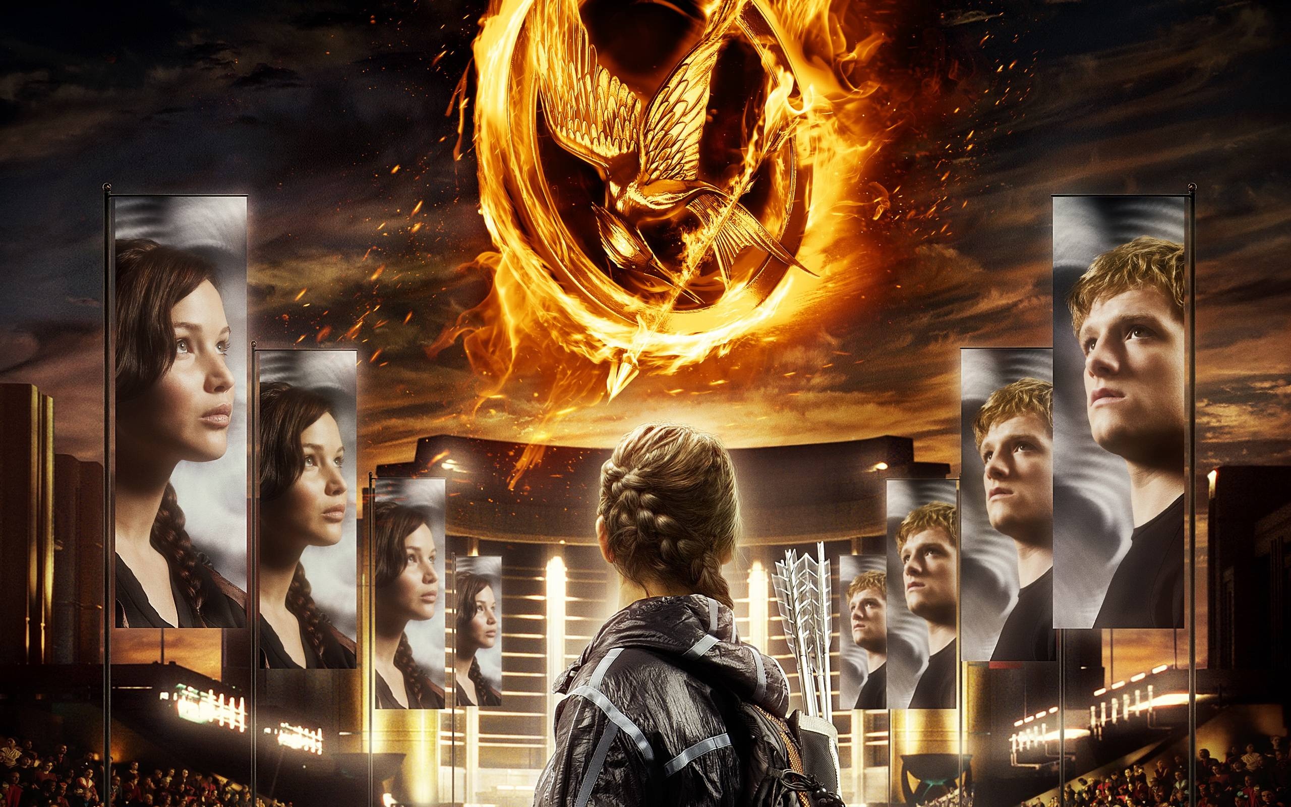 Hunger Games: The second movie in the franchise, Catching Fire, was released in 2013. 2560x1600 HD Background.